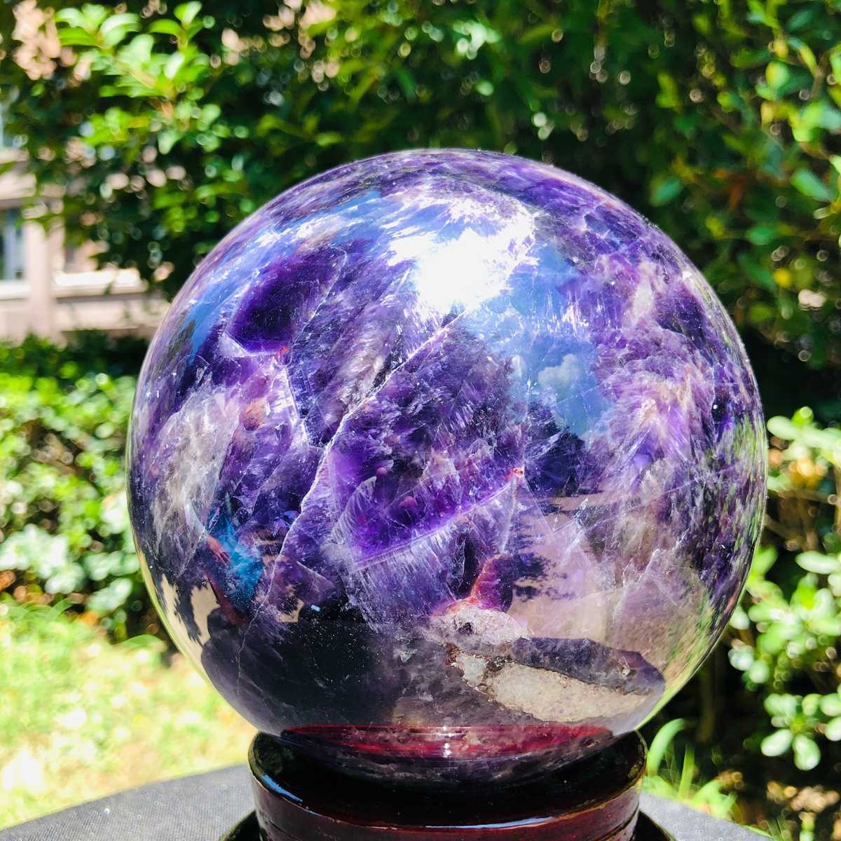 7.96LB Natural dream amethyst sphere quartz polished ball healing decor gift