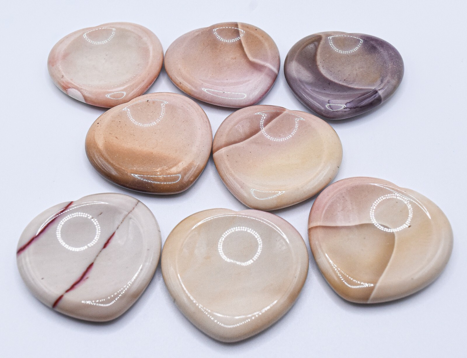 40mm Mookaite Jasper Heart Worry Stone / Mini Bowl Crystal Mineral Australia 1PC