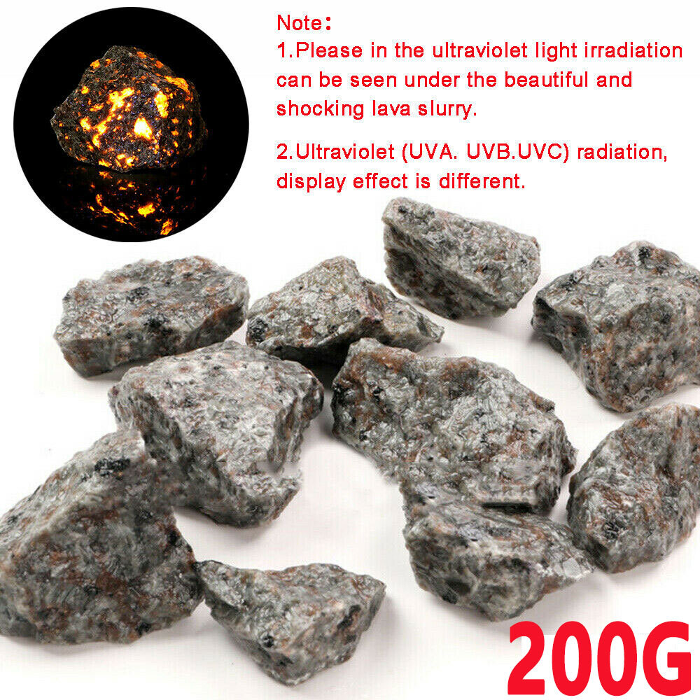 Natural 200g Rough Yooperlite Flame Fire Stones Mineral Specimen 99.99% Rock DIY