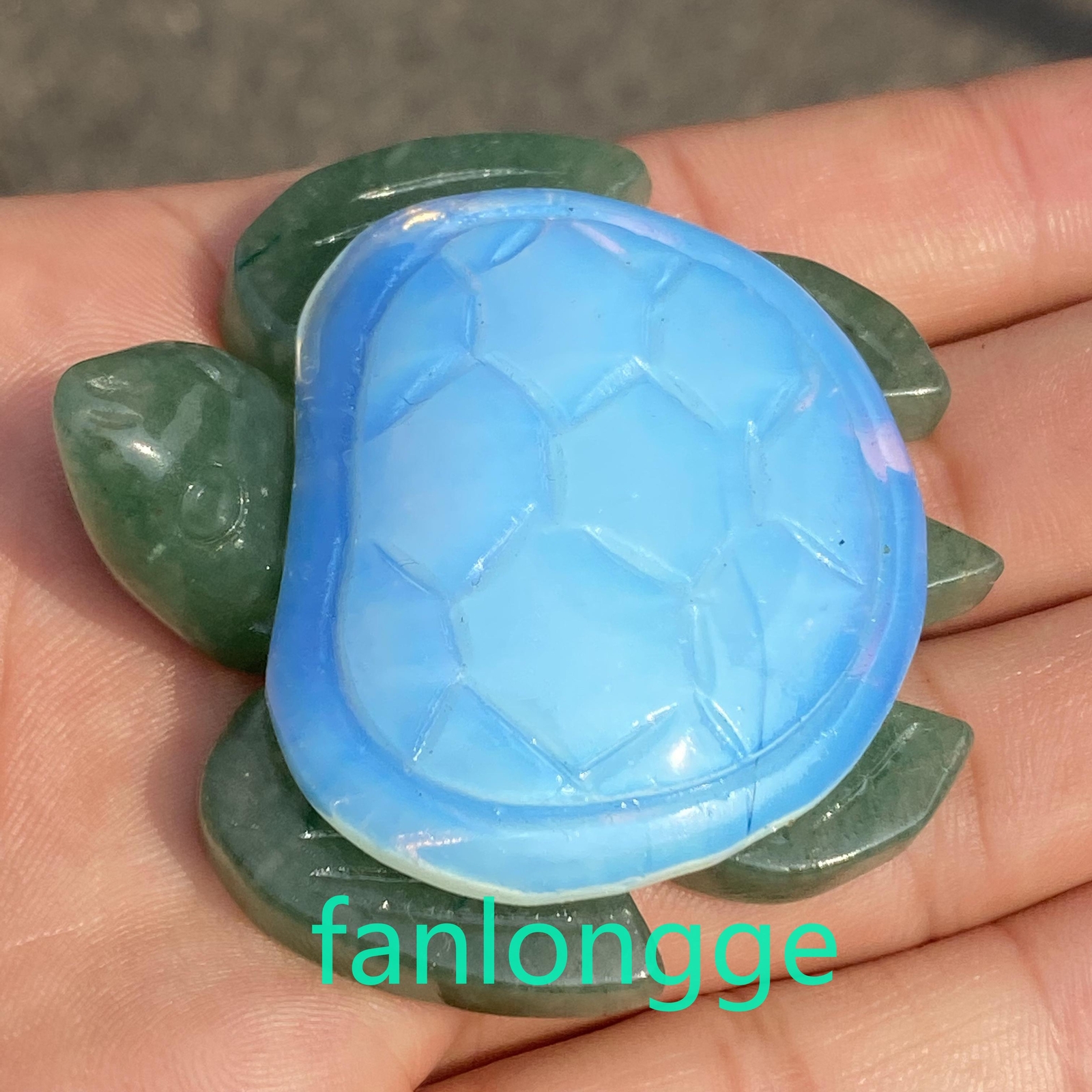 Aventurine Opalite Sea Turtle Quartz Crystal Skull Carved Reiki 1pc