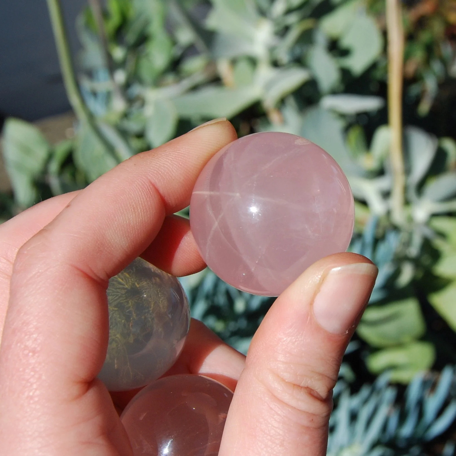 AAA STAR Rose Quartz Crystal Spheres, Many Sizes 25mm to 65mm, Mozambique