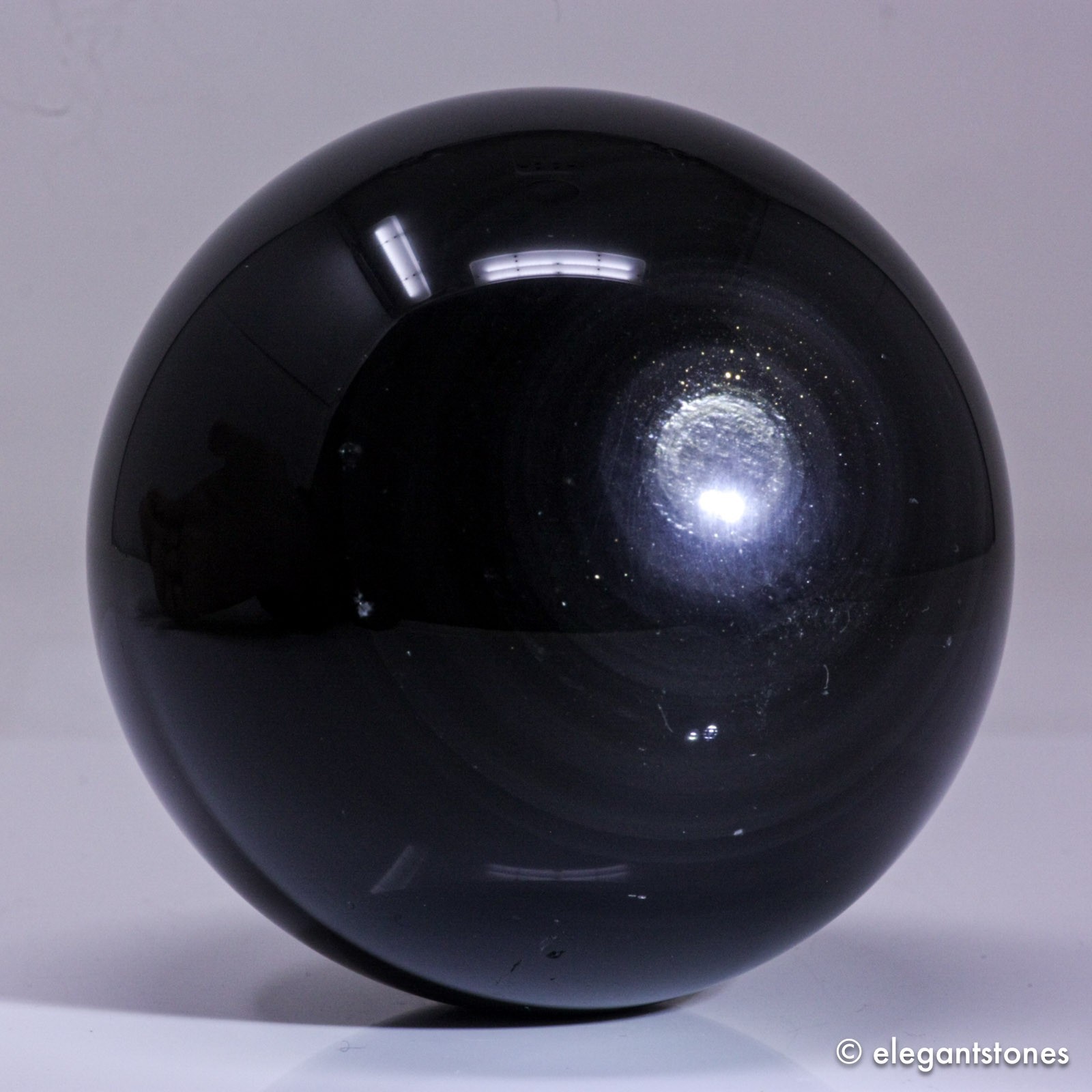 2.8″ 1 lb Black Obsidian Sphere Crystal Ball Natural Gemstone Specimen Reiki