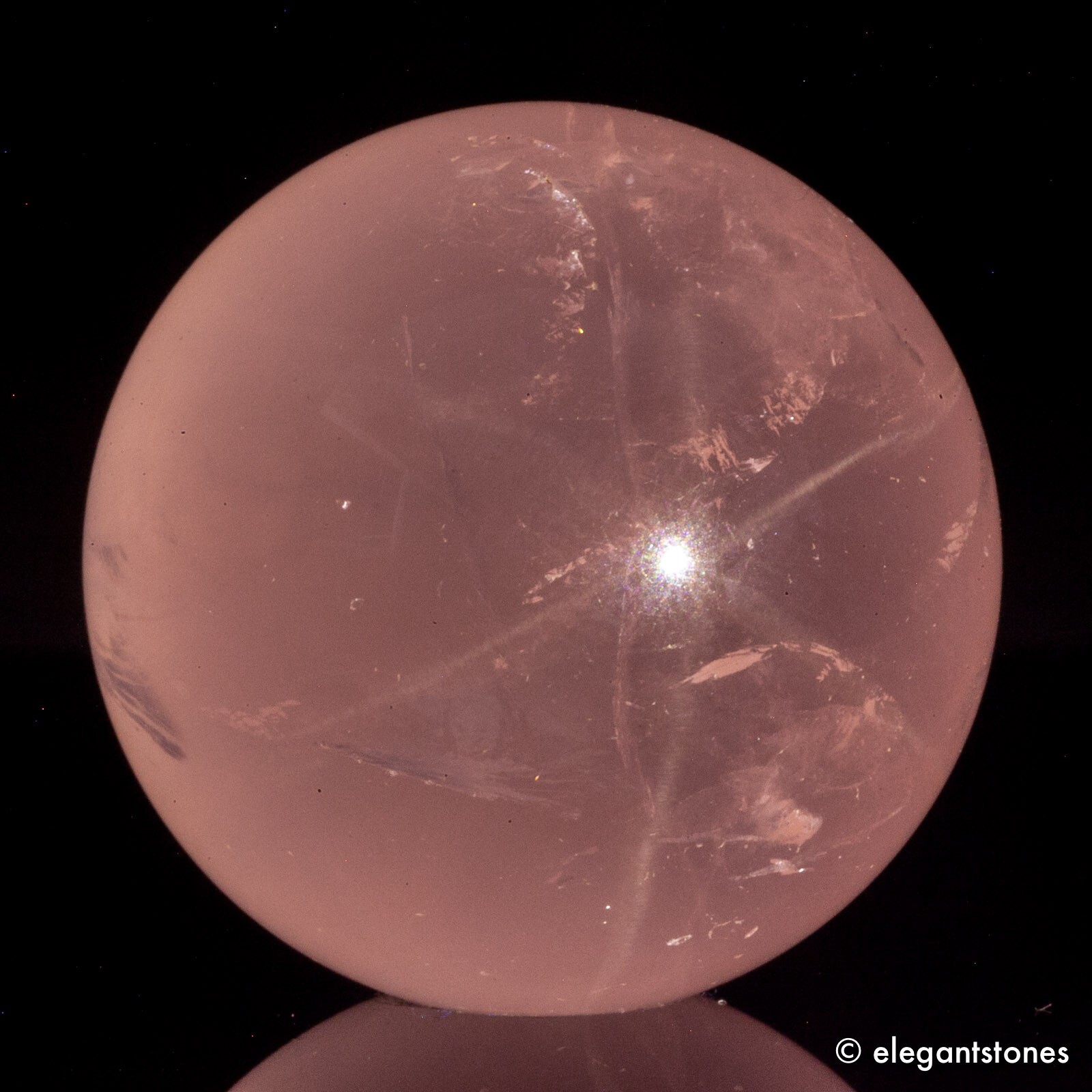 25g26mm Rose Quartz Sphere Crystal Ball Natural Pink Healing Chakra Decor