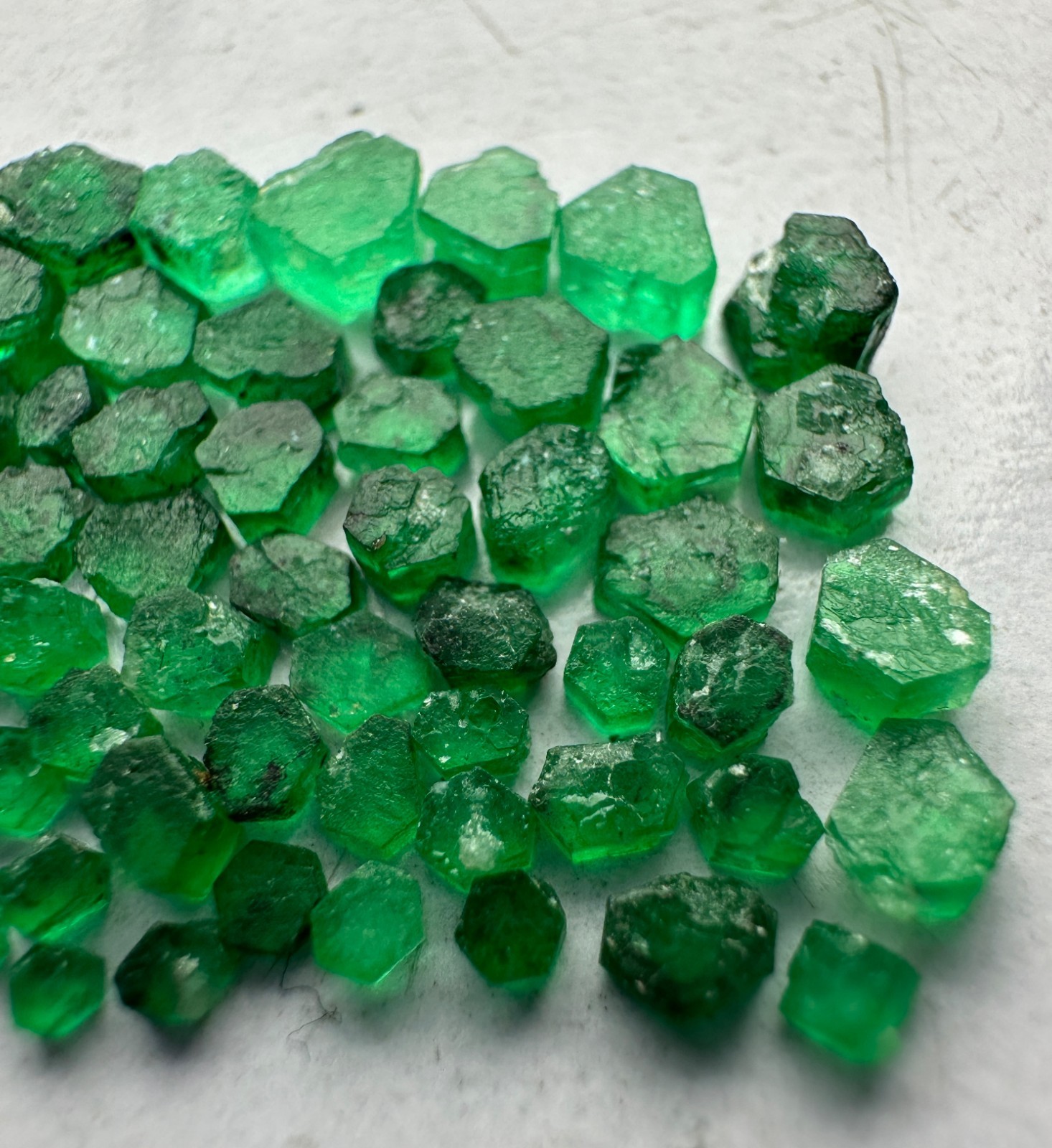 Top Green Tiny Emerald Crystals Lot From Swat/Pakistan. 5+ carats