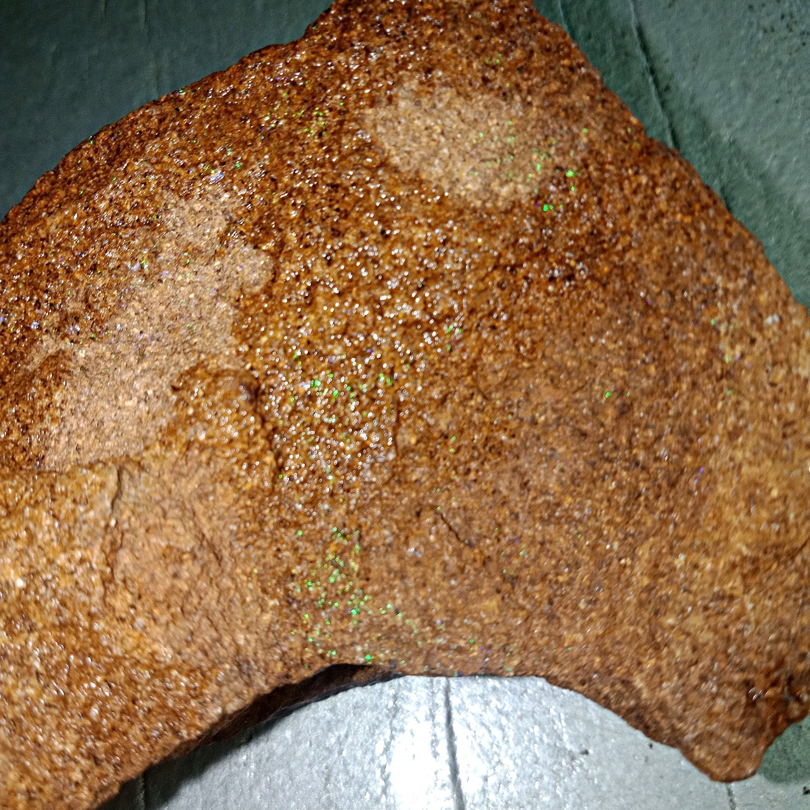 Qld Boulder Opal in Ironstone Matrix Opal Seam with Druzy Silica 177g (8×5×3cm)