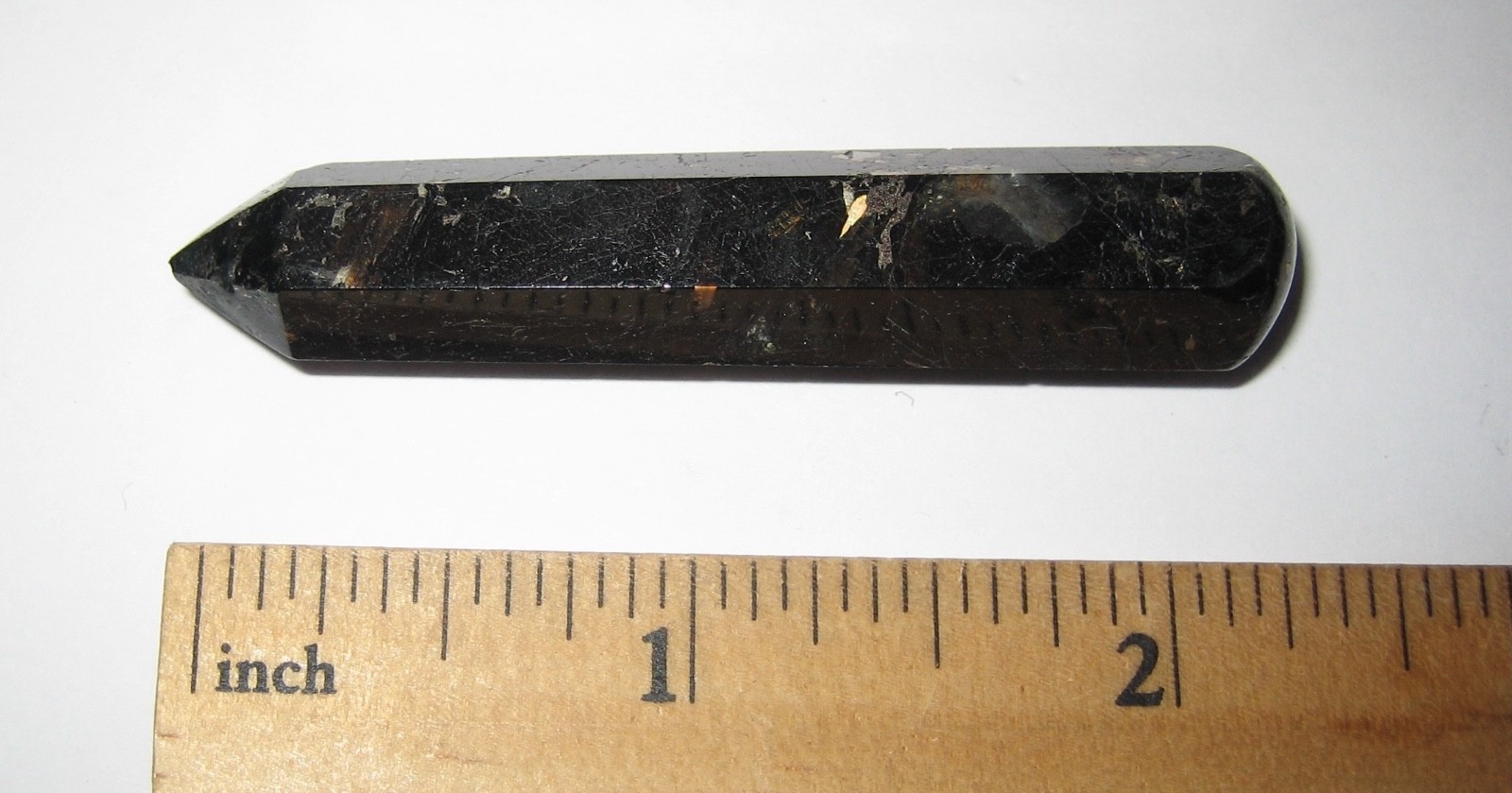 60mm RARE! POLISHED NATURAL AUTHENTIC NUUMMITE STONE WAND GREENLAND 16grams *2