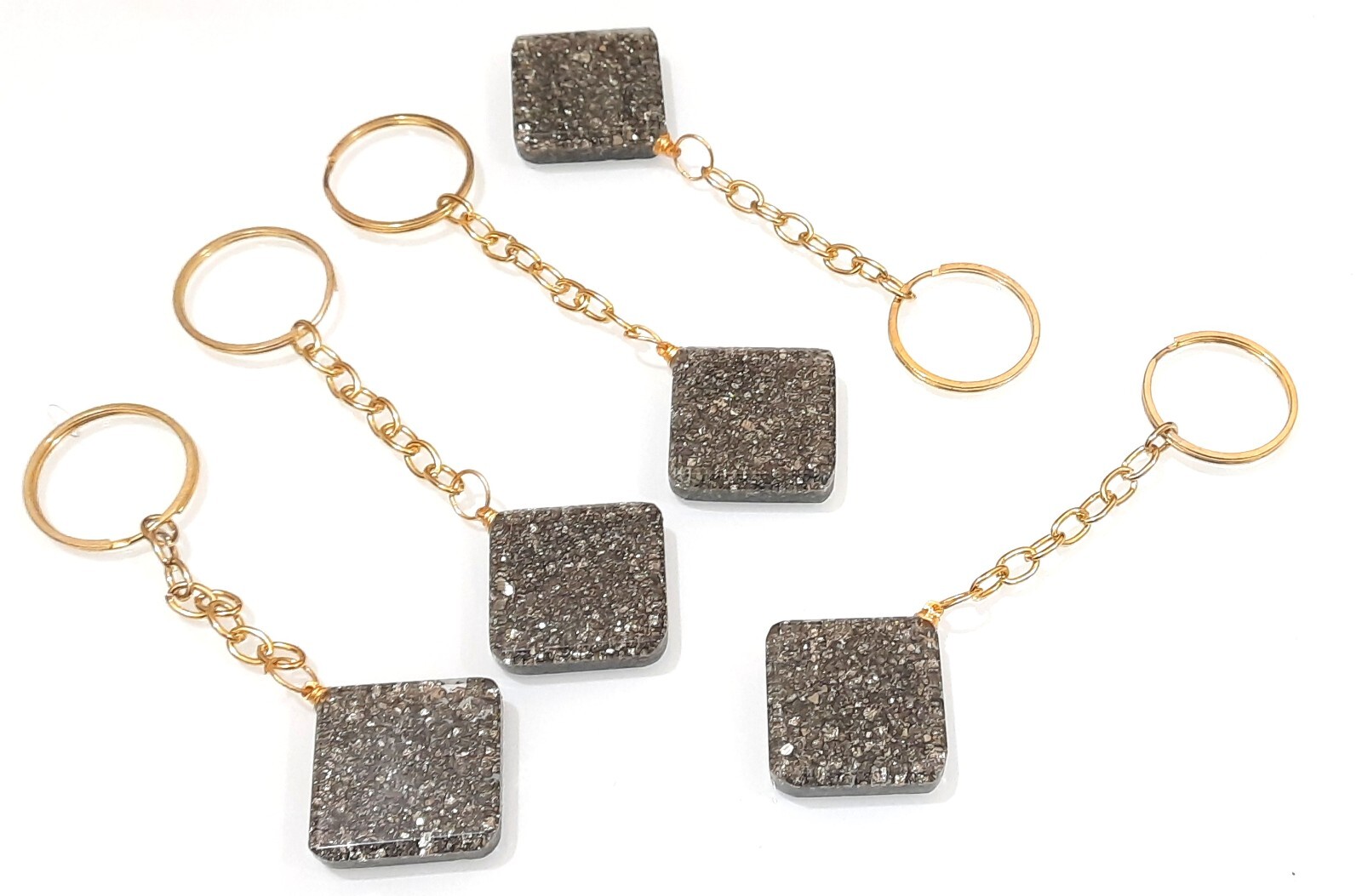 Natural Pyrite beautiful key ring gift for all 3X key rings
