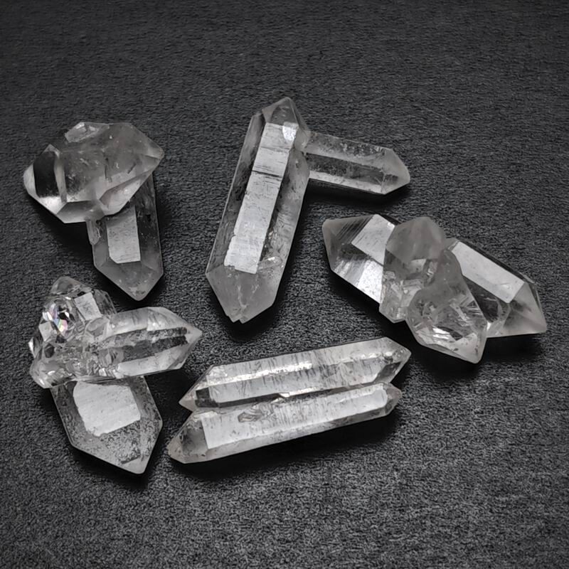 13g/5pcs/20-26mm Natural Herkimer Diamond Symbiotic Quartz Crystal Healing 5084