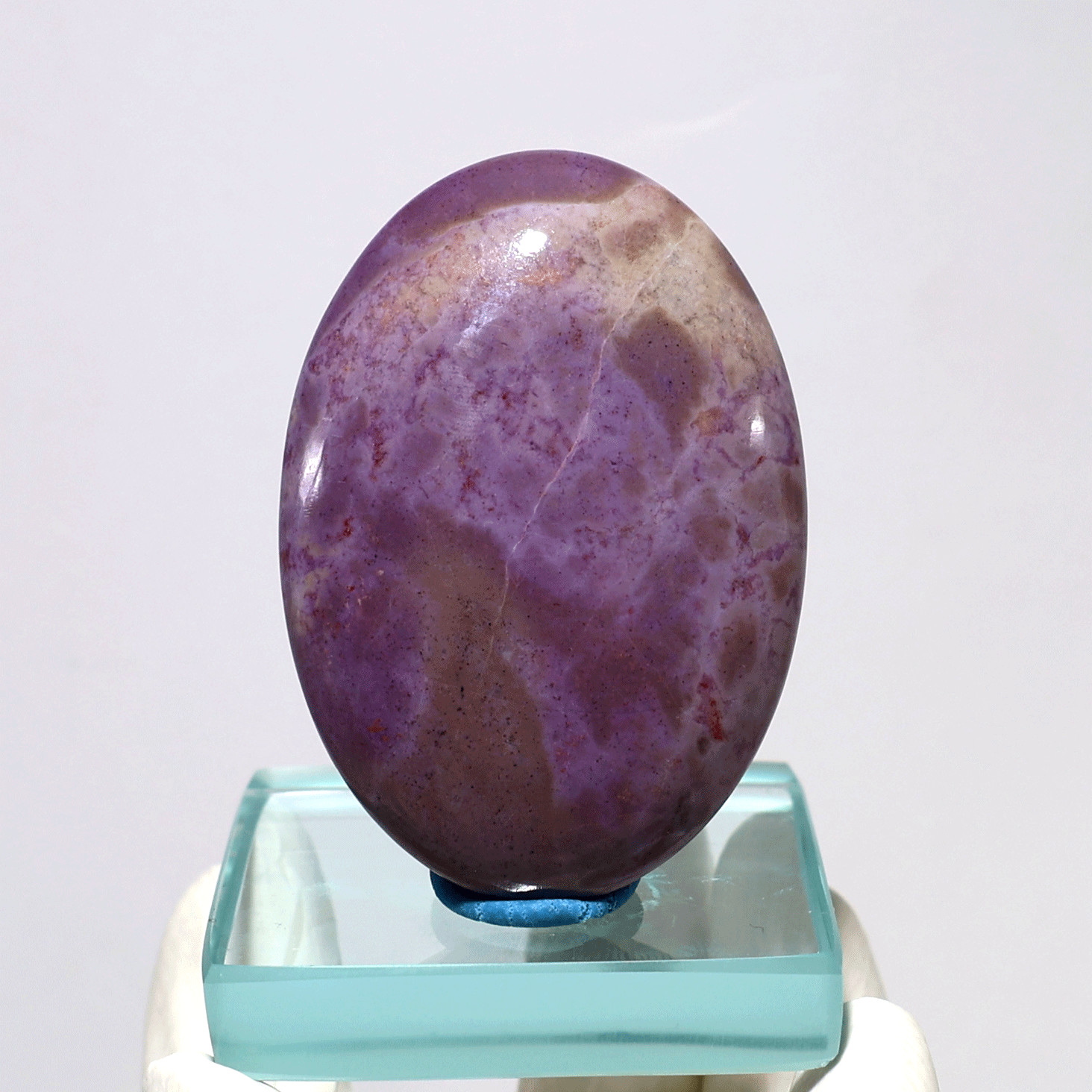 The Lavender Throne | Rare Lavender Jade Palmstone | Natural Jade Reiki Crystal