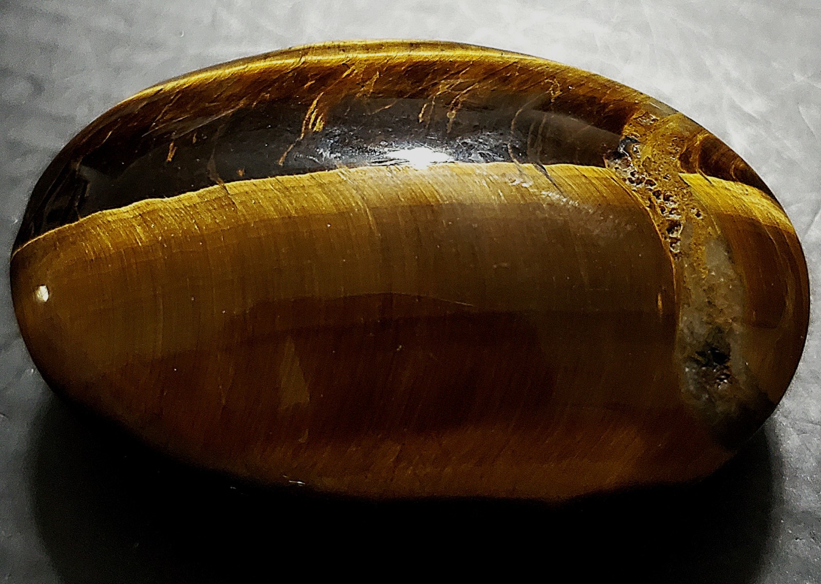 Thick Golden Tigers Eye Palmstone