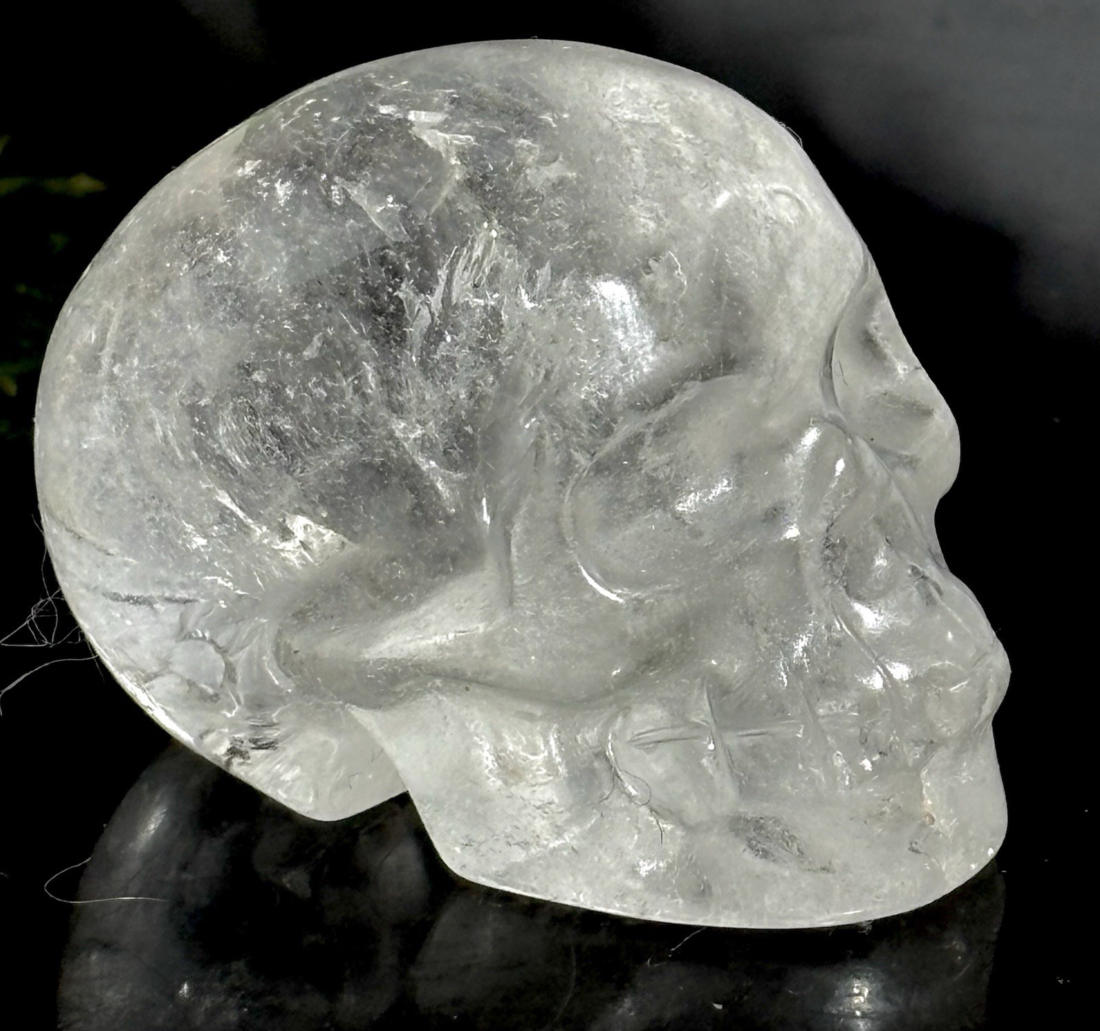 Super High Quality Clear Quartz Skull Beautifully Carved Gem Healing Stone