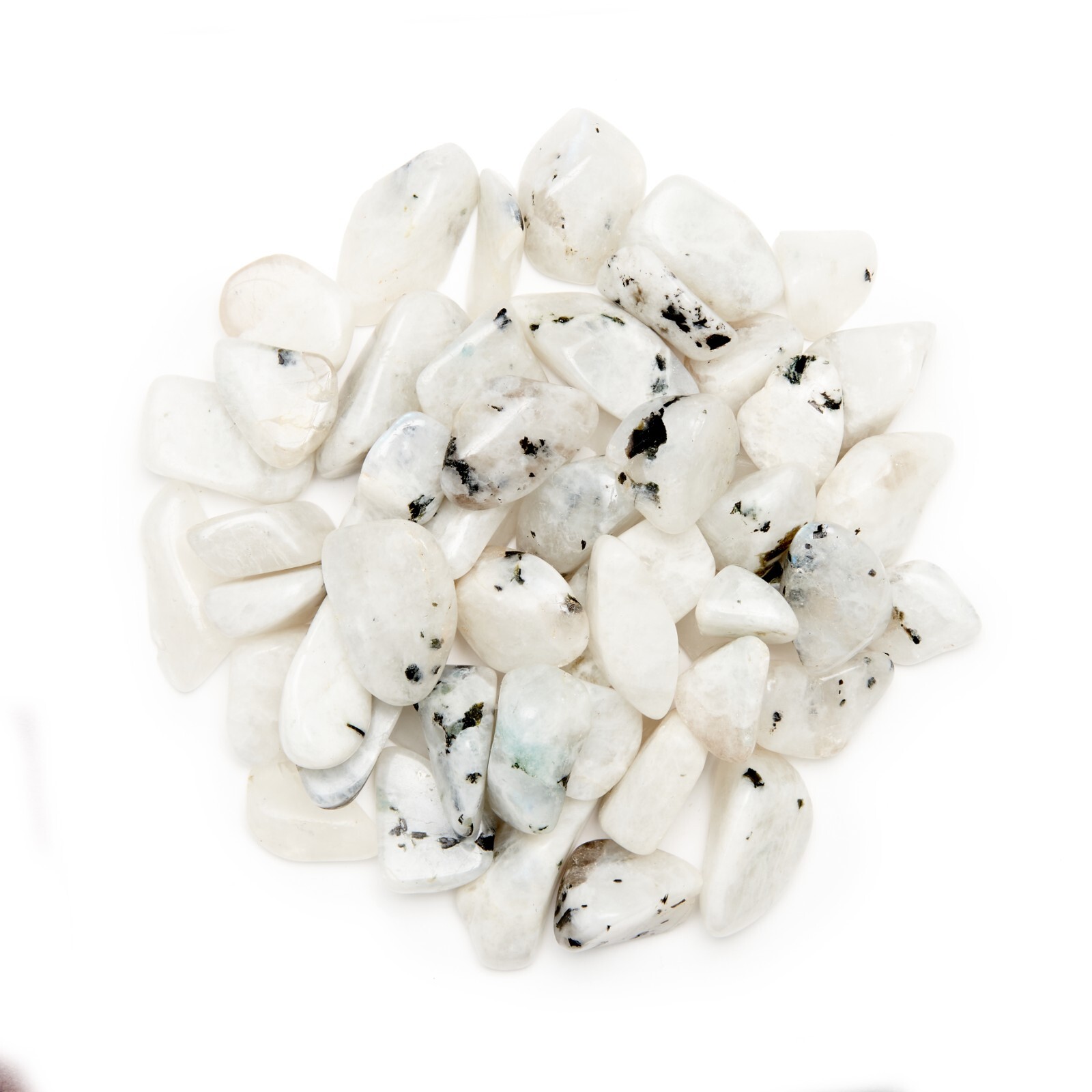1/4 lb Tumbled Rainbow Moonstone Gemstone Small Crystals Bulk Stones Gems Rocks
