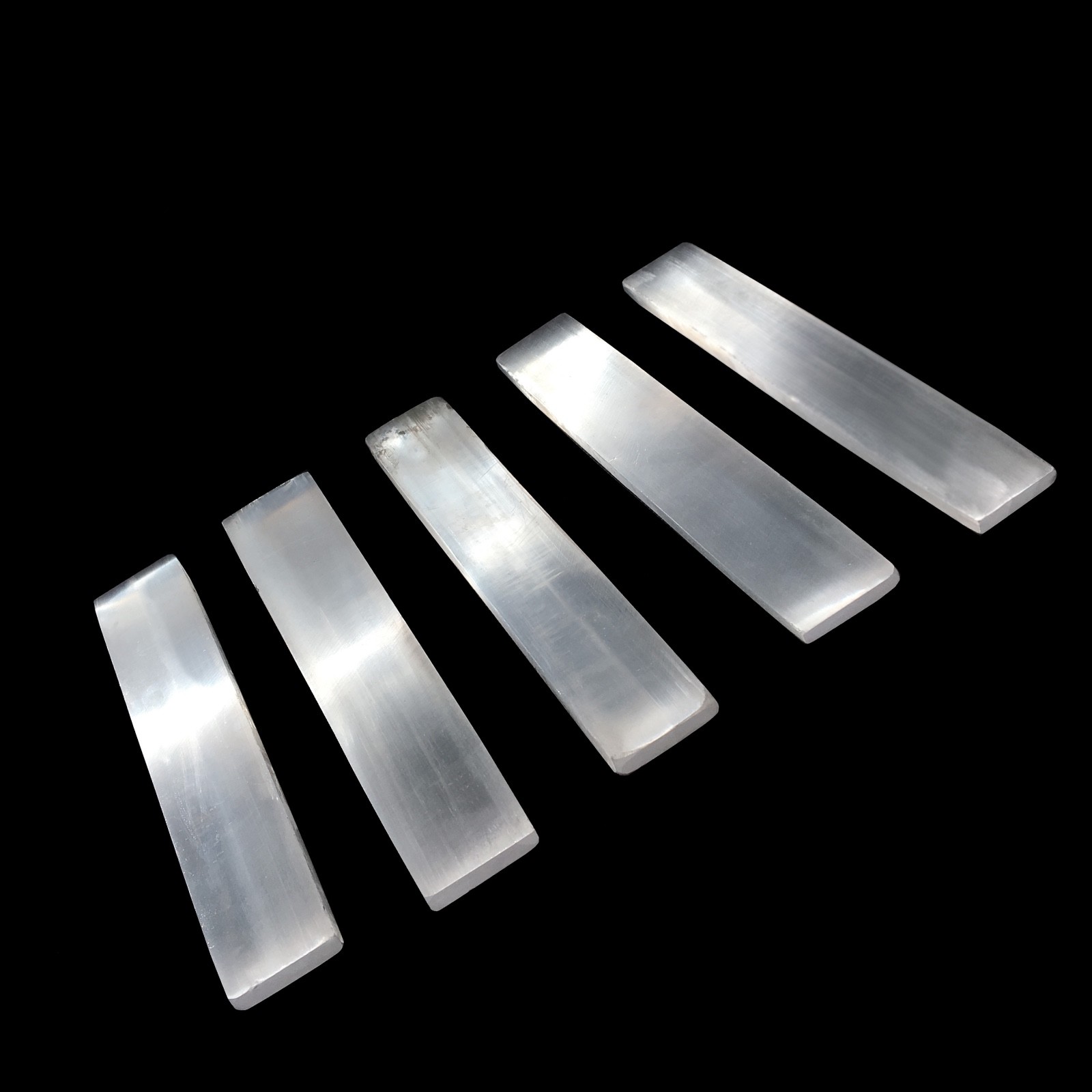 5x Polished Selenite Crystal “Charging” Plates Healing Wands Logs Bars Reiki Cha