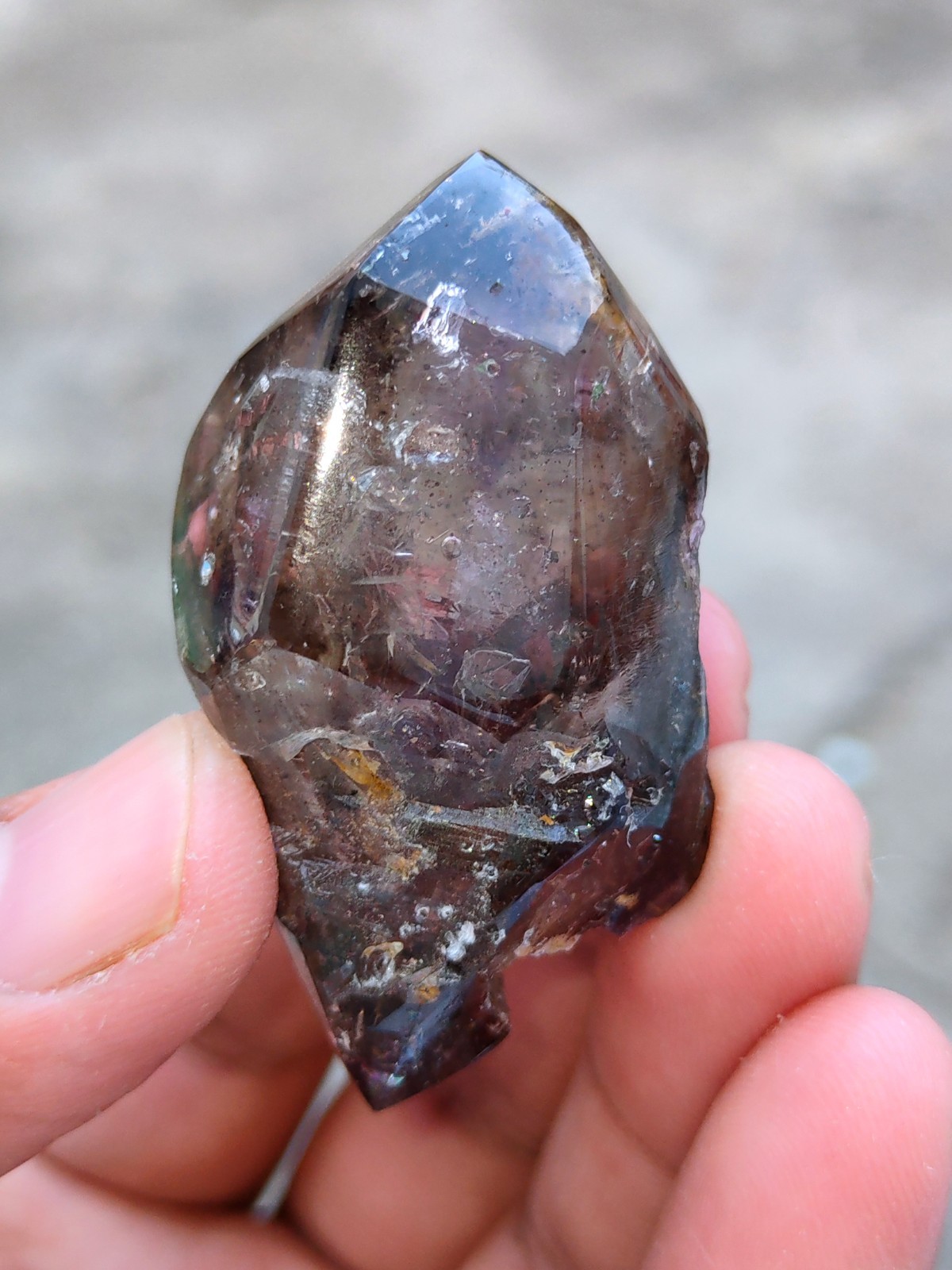Enhydro Karur Amethyst Polished Crystal, Water Bubble 💦 in Crystal