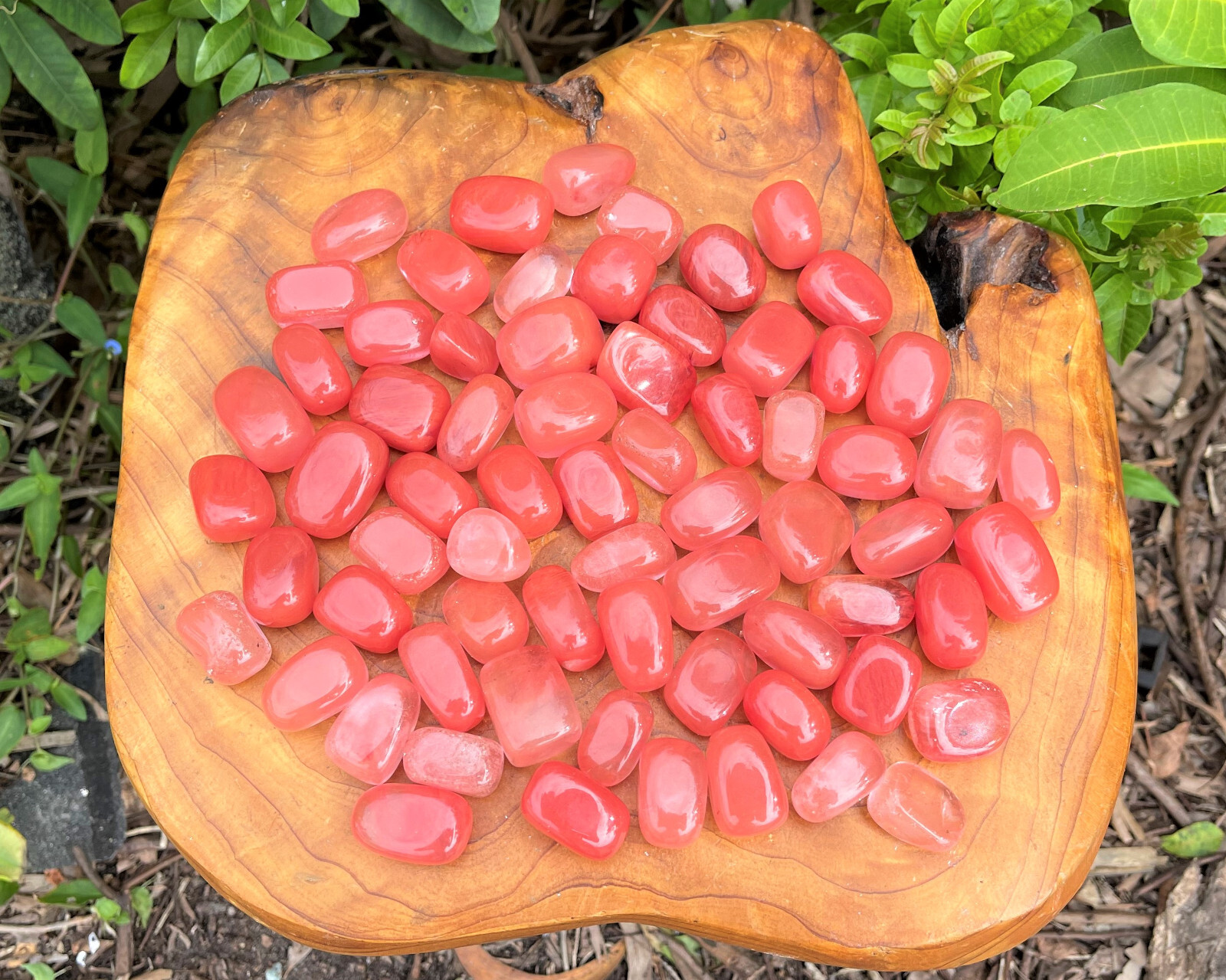 Cherry Quartz Tumbled Stones: Choose How Many (Tumbled Strawberry Obsidian)