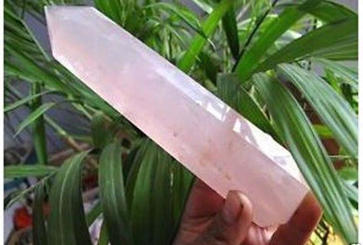 Big Natural Rose Quartz Crystal Point Healing Wand Obelisk Gemstone 150-180mm