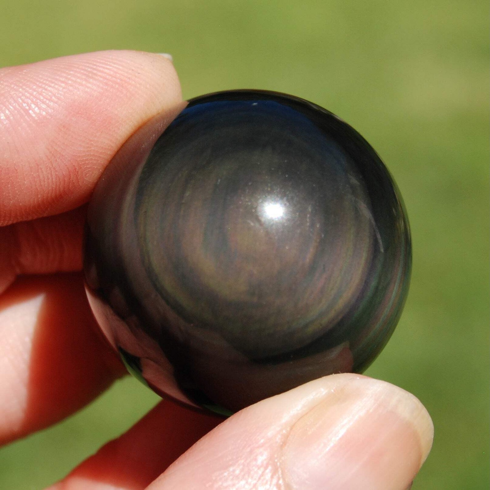 ONE Rainbow Obsidian Crystal Sphere 25mm to 30mm