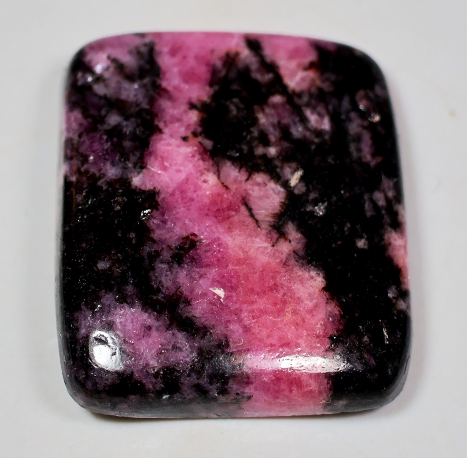 39 Ct 5X21X24 mm Natural Designer Rhodonite Rectangle Cabochon Gemstone HT-251
