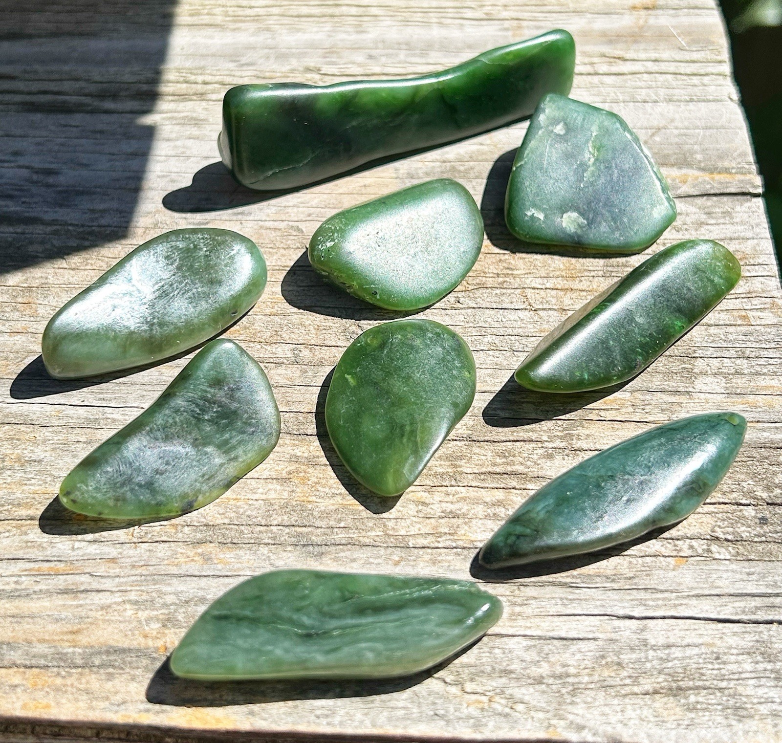 BC Canada Nephrite Jade Tumble Polished Lot 132 Grams Sm11