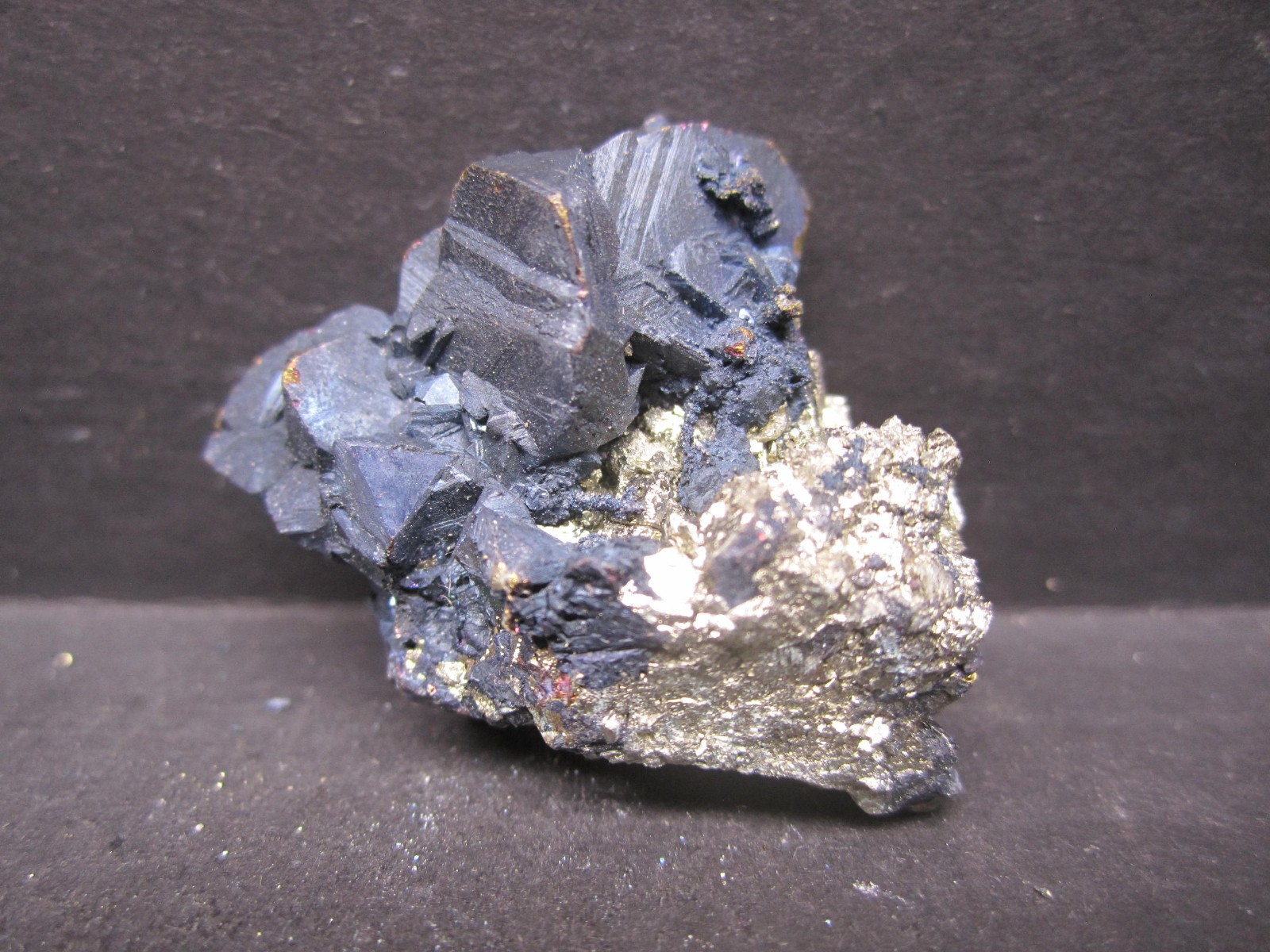 Pyrite with Tetrahedrite Crystal Cluster, Huanzala Mine, Peru #8