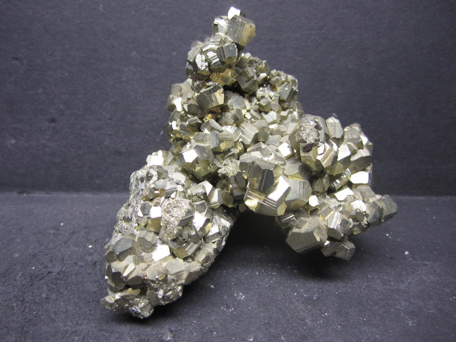 Dodecahedral Pyrite Crystal Cluster, Huanzala Mine, Peru #1
