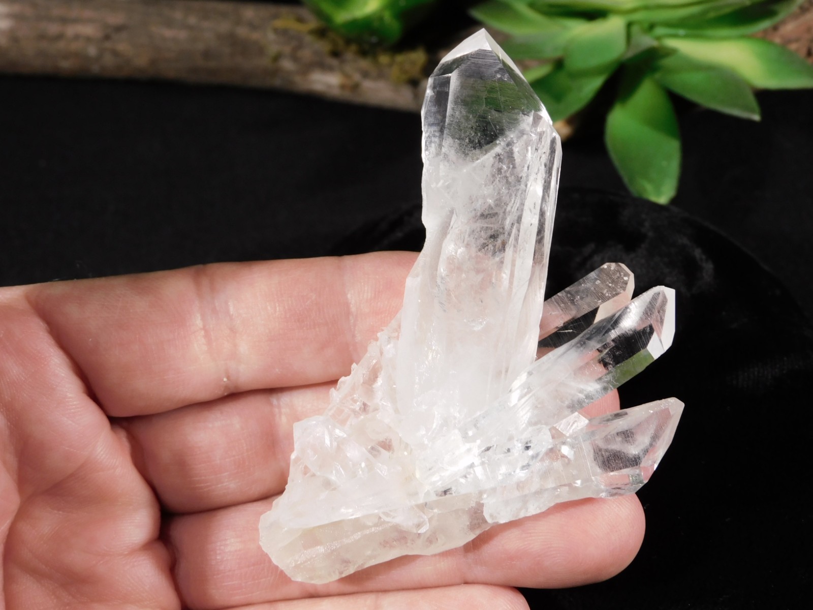 VERY TRANSLUCENT Quartz Crystal Cluster Collier Creek ARKANSAS 75.4gr