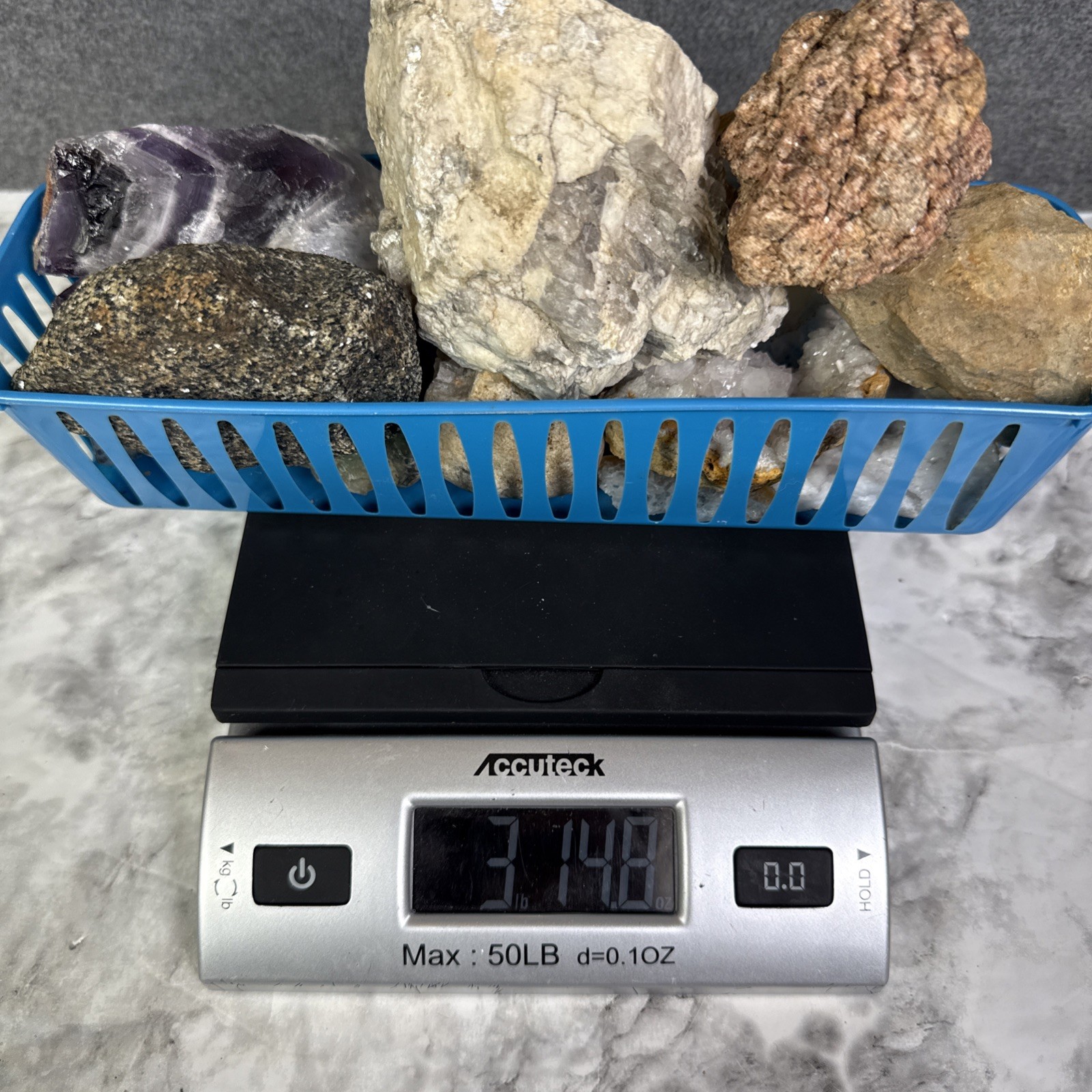 Lot Of Large Crystals Collection Different Minerals #4 Over 3.5 Pounds