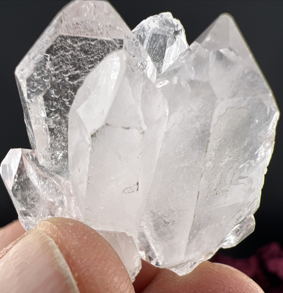 Natural Clear Lemurian Quartz Crystal Cluster Minas Gerais, Brazil 22 grams