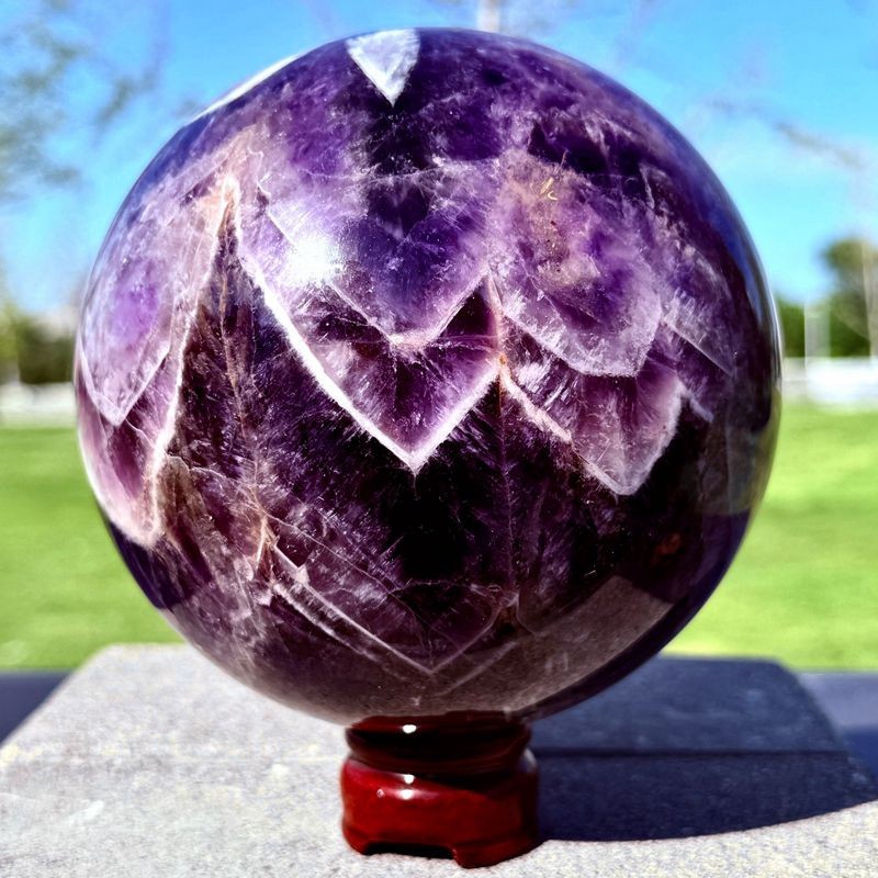 6.48LB Natural dreamy purple crystal ball – quartz crystal energy ball