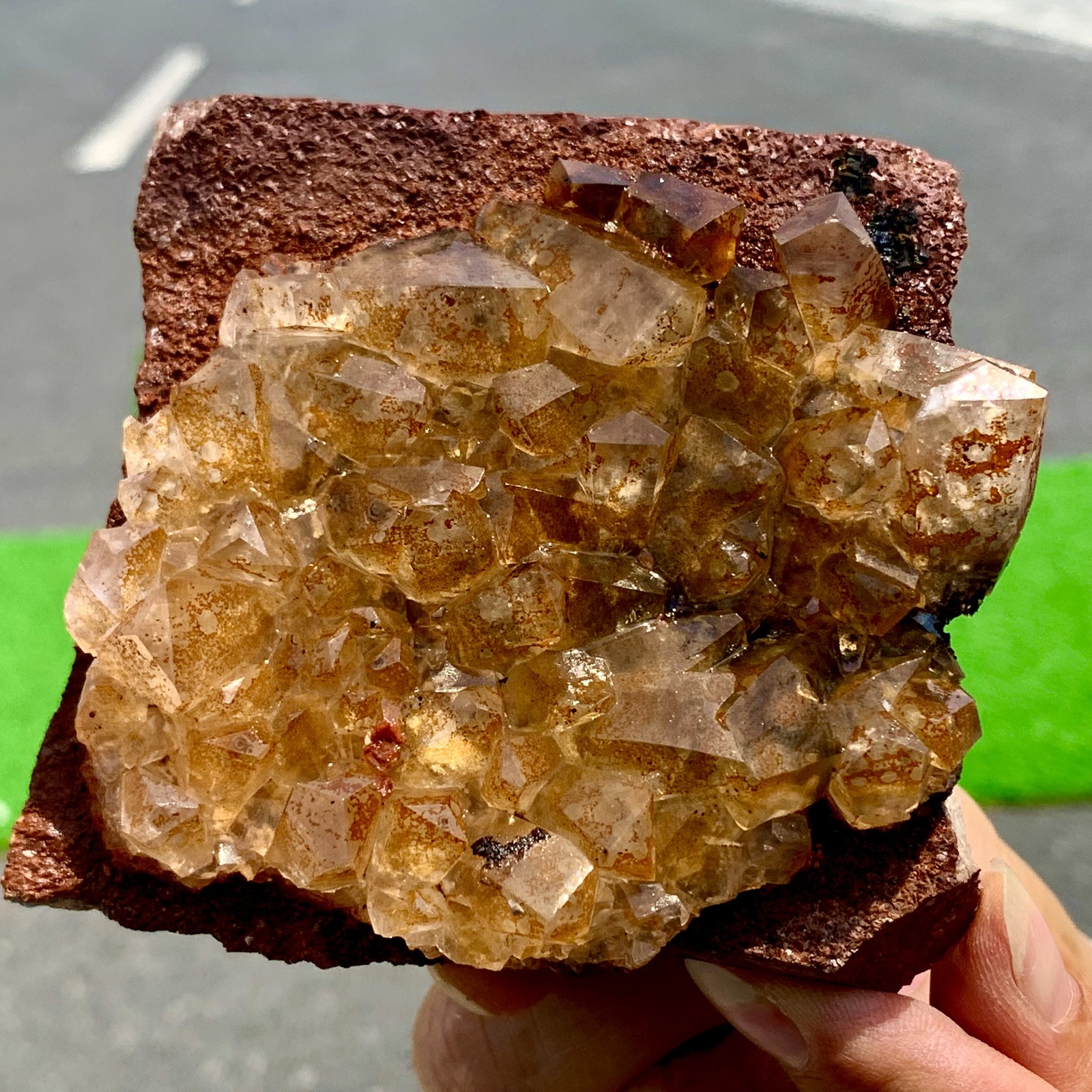 370G Natural beautiful Benz Calcite textured top crystal mineral Specimen
