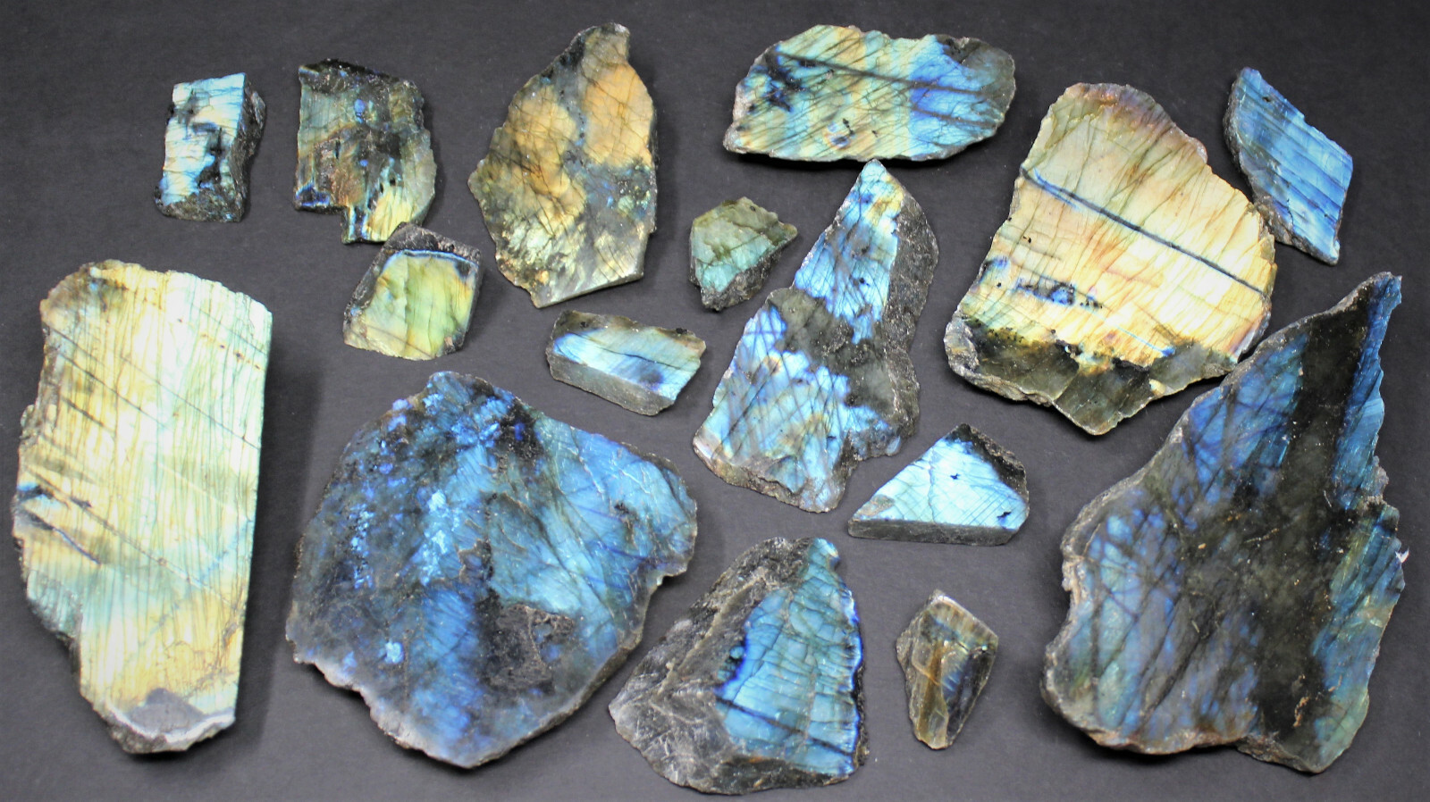 Natural Labradorite Slabs 1.5-2″ (High Flash Raw Labradorite Crystal Slices)