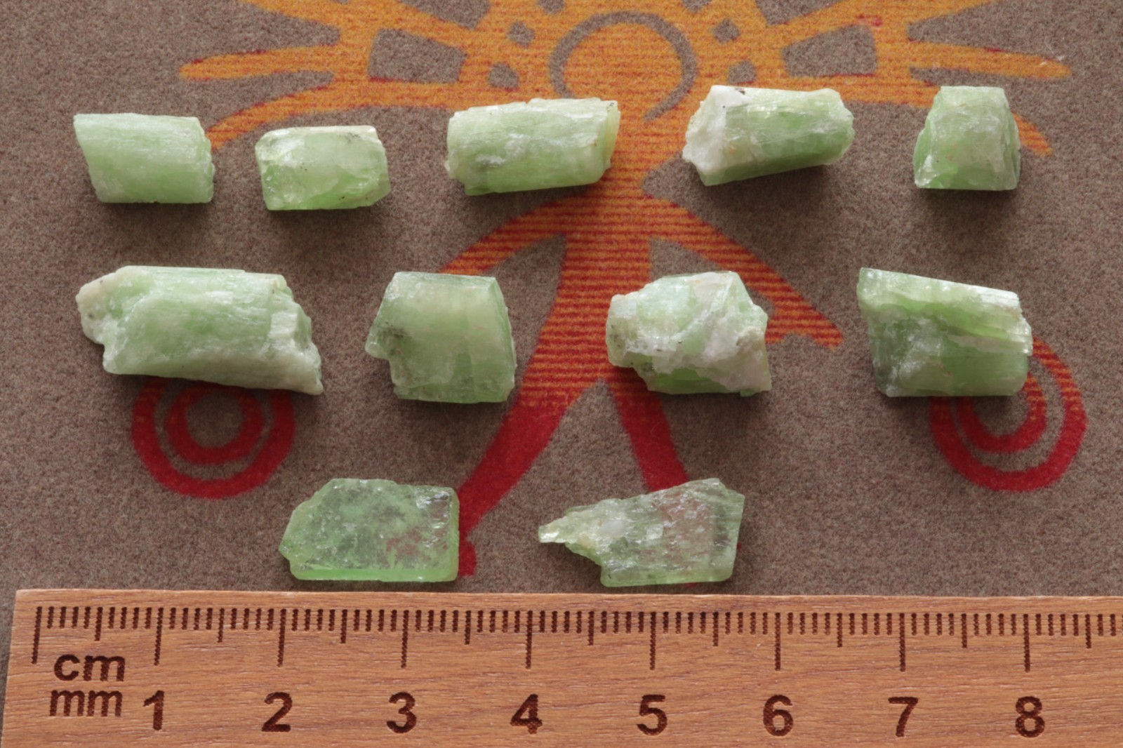 11 x Pargasite Rough Pieces from Badakhshan, Afghanistan 16.7g 9.3mm – 22.2mm