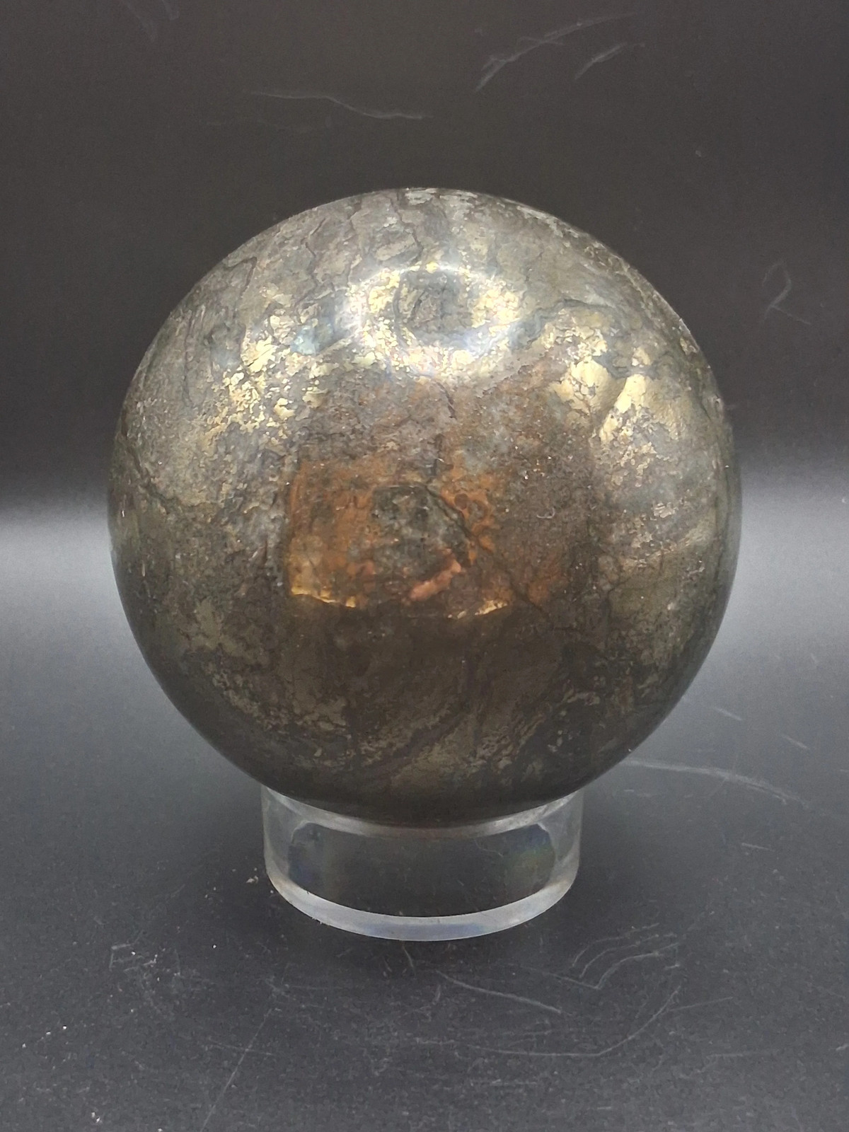 Large pyrite sphere! 86.4mm, 3.4 inches, 2.9 pounds