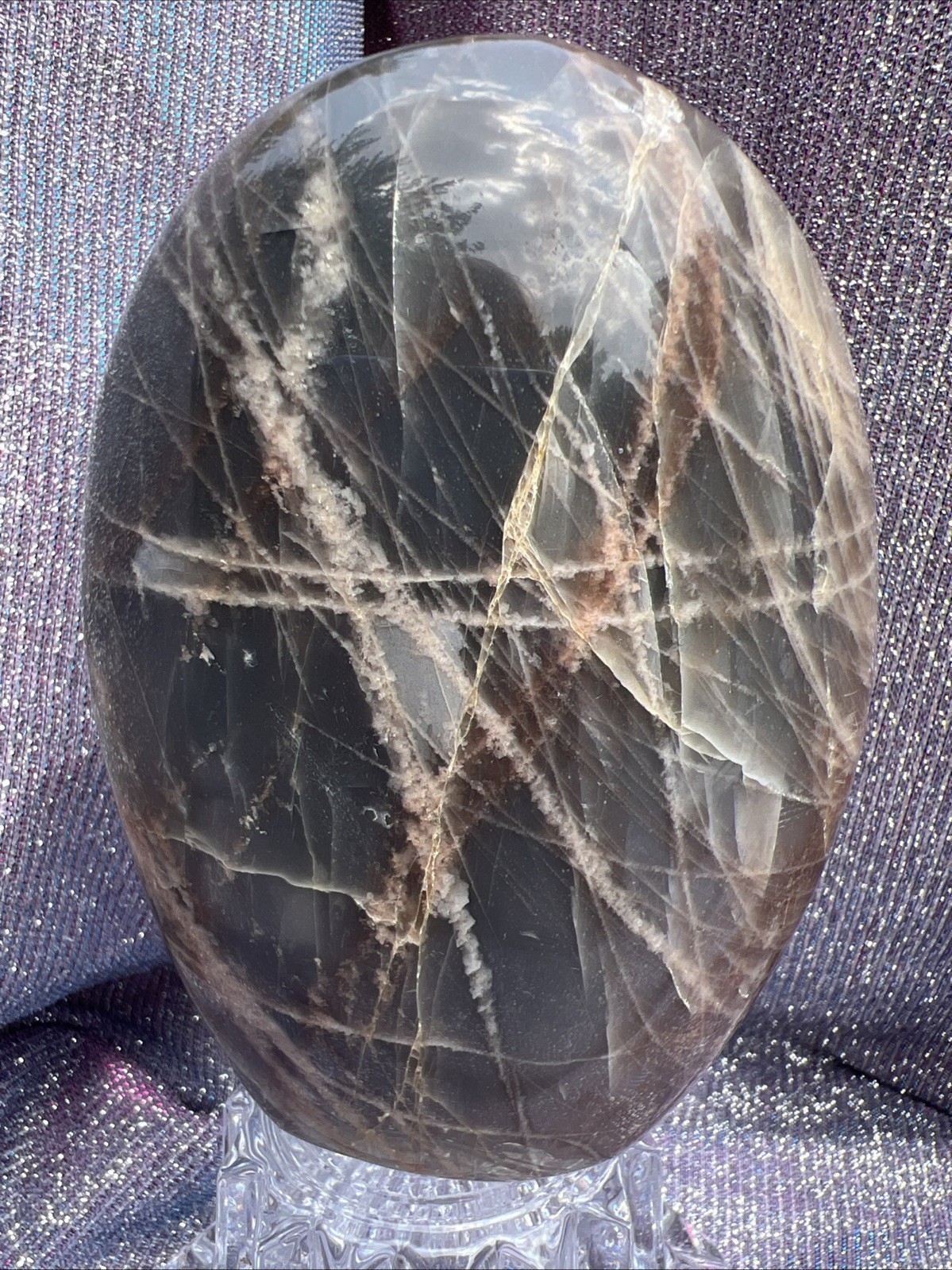 Black Moonstone Slab Standing Freeform 1 # 2 oz 4 Inches Crystal US Seller 36