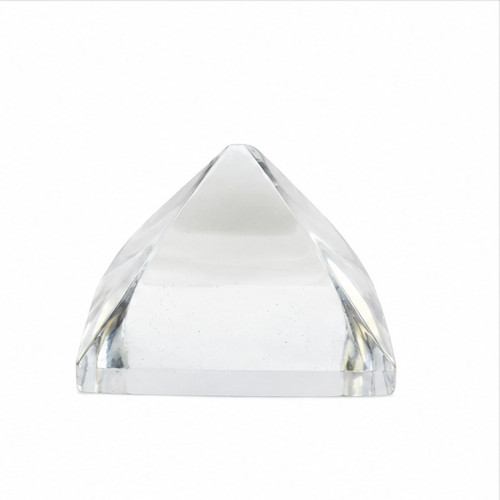 Gaurav Gems Clear Quartz Crystal Pyramid Gemstone Reiki Vastu Feng Shui Decor