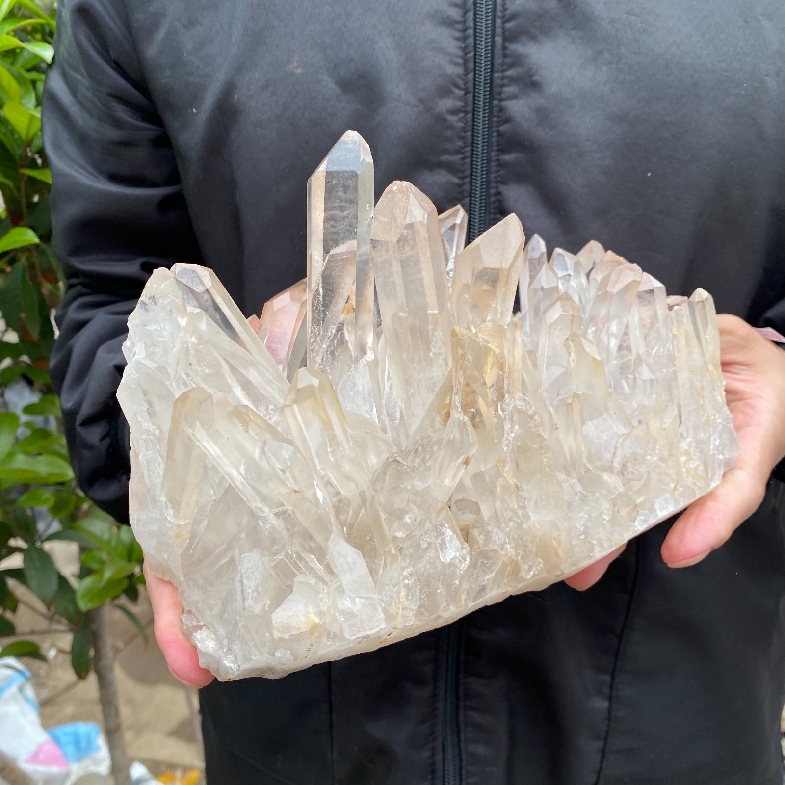 5.6LB Natural clear white quartz crystal cluster mineral specimen healing