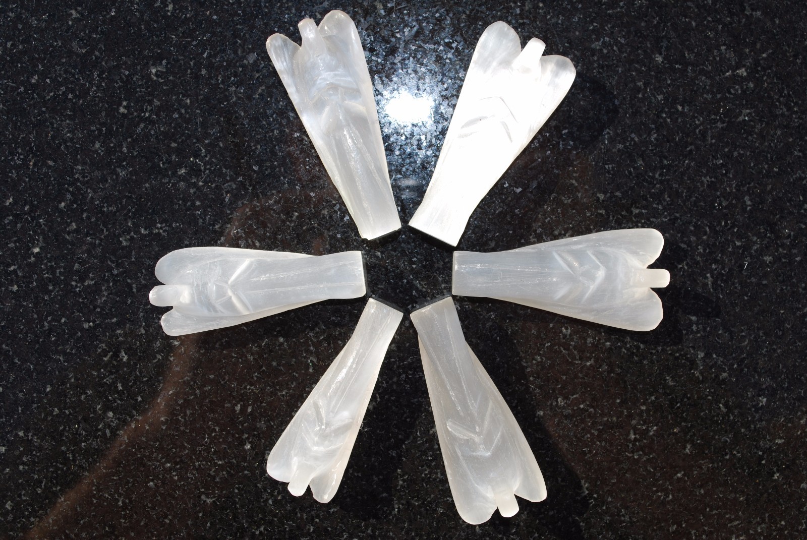 CHARGED 2.25″ Selenite Angel Natural Crystal Hand-Carved Angel Peaceful Energy!