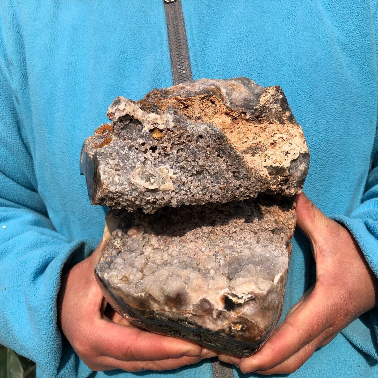 7.8 LB Natural Agate Geode Quartz Crystal Mineral Specimen – Madagascar