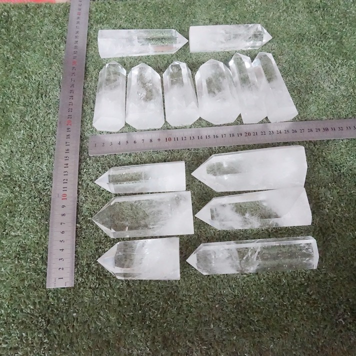 7.7LB 14Pcs Natural Clear White Quartz Crystal Point Tower Polished Healing
