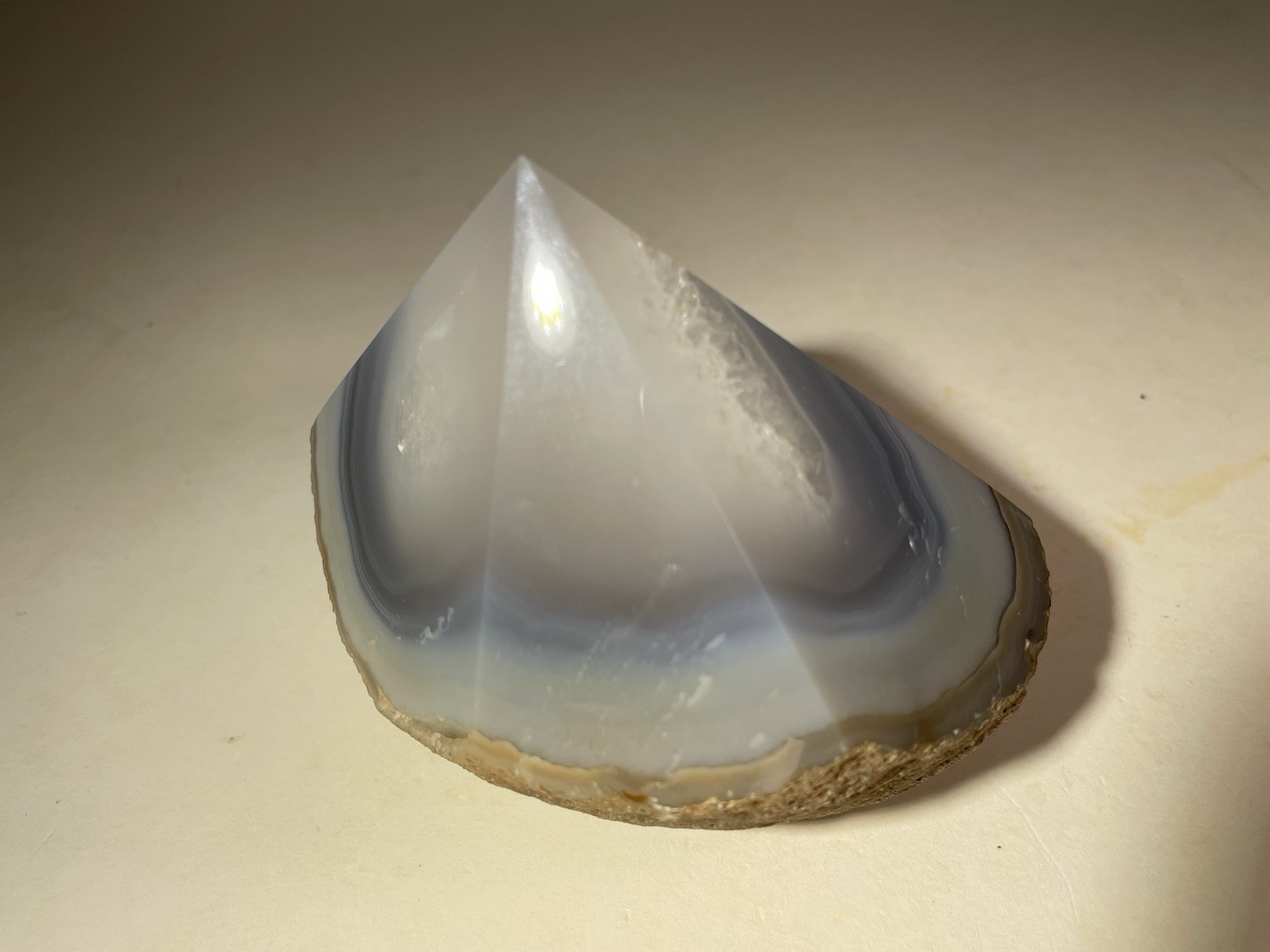 Agate Rock Genuine Freestanding Polished Faceted Point from Brazil 1.25 lbs.