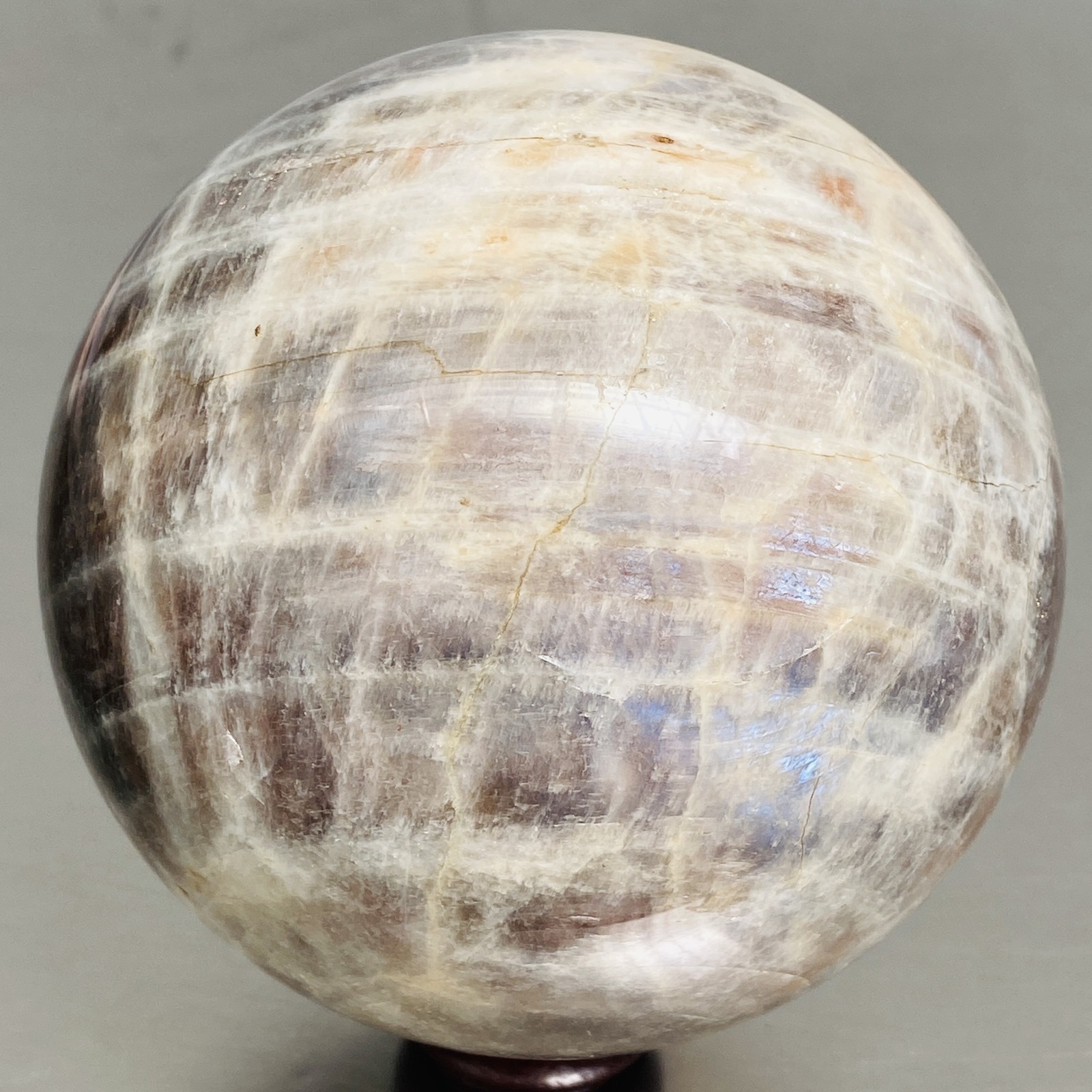 Natural Gray moonstone sphere quartz Crystal ball Healing 1960G (4.32LB)
