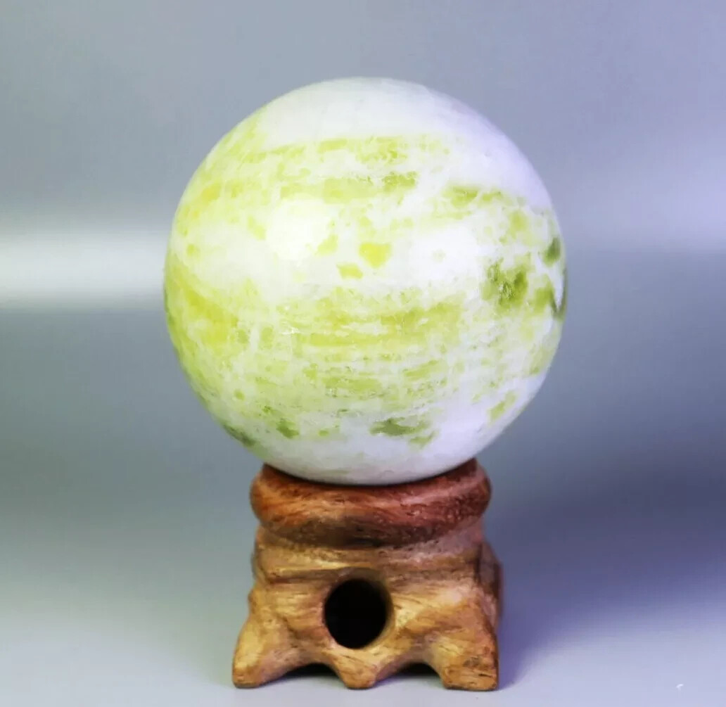 Natural Polished Lantian jade Crystal Ball Stone Specimen sphere Healing 50mm