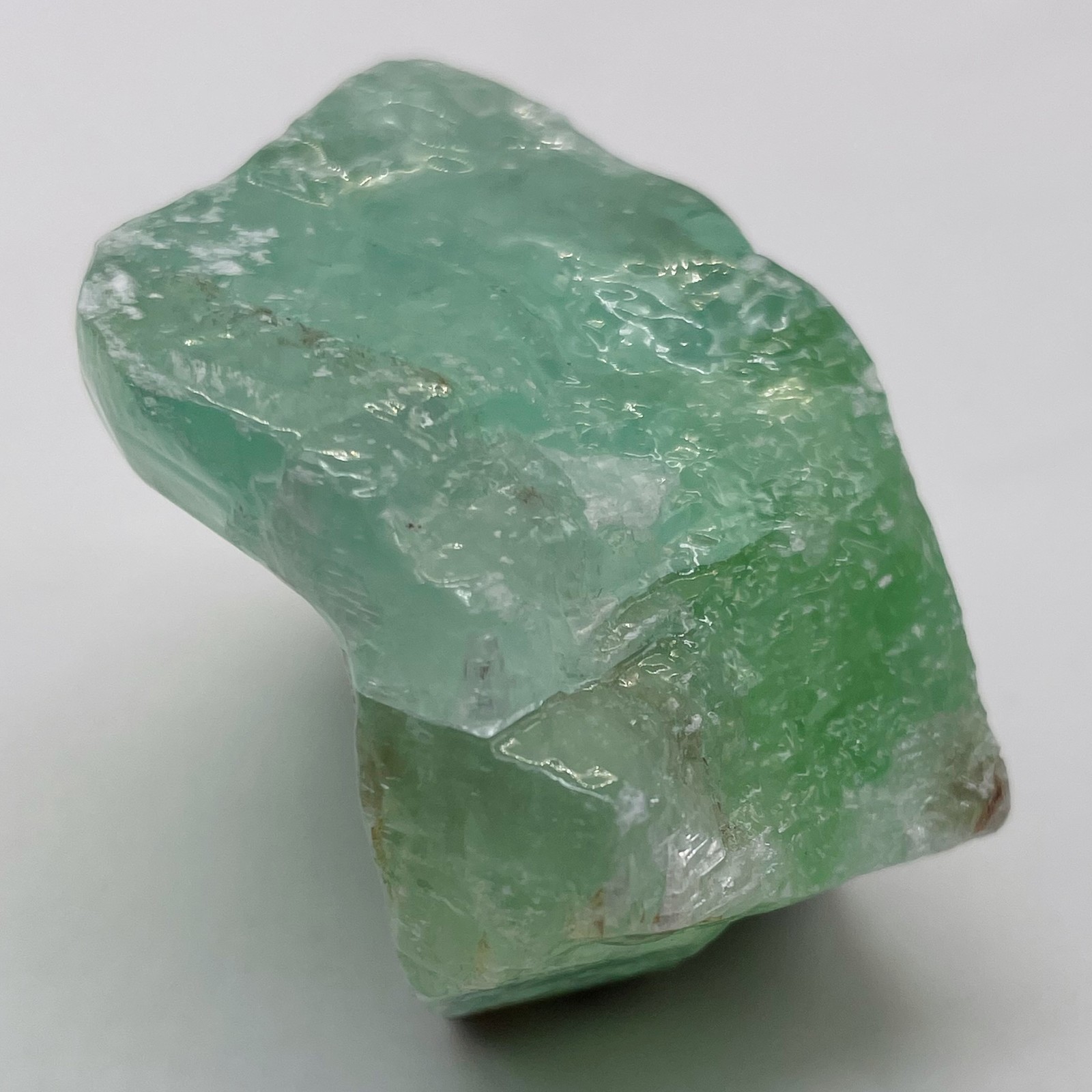 Calcite 69g Rectangular Display Crystal | 45x31x31mm| Green| 1 Display Specimen|