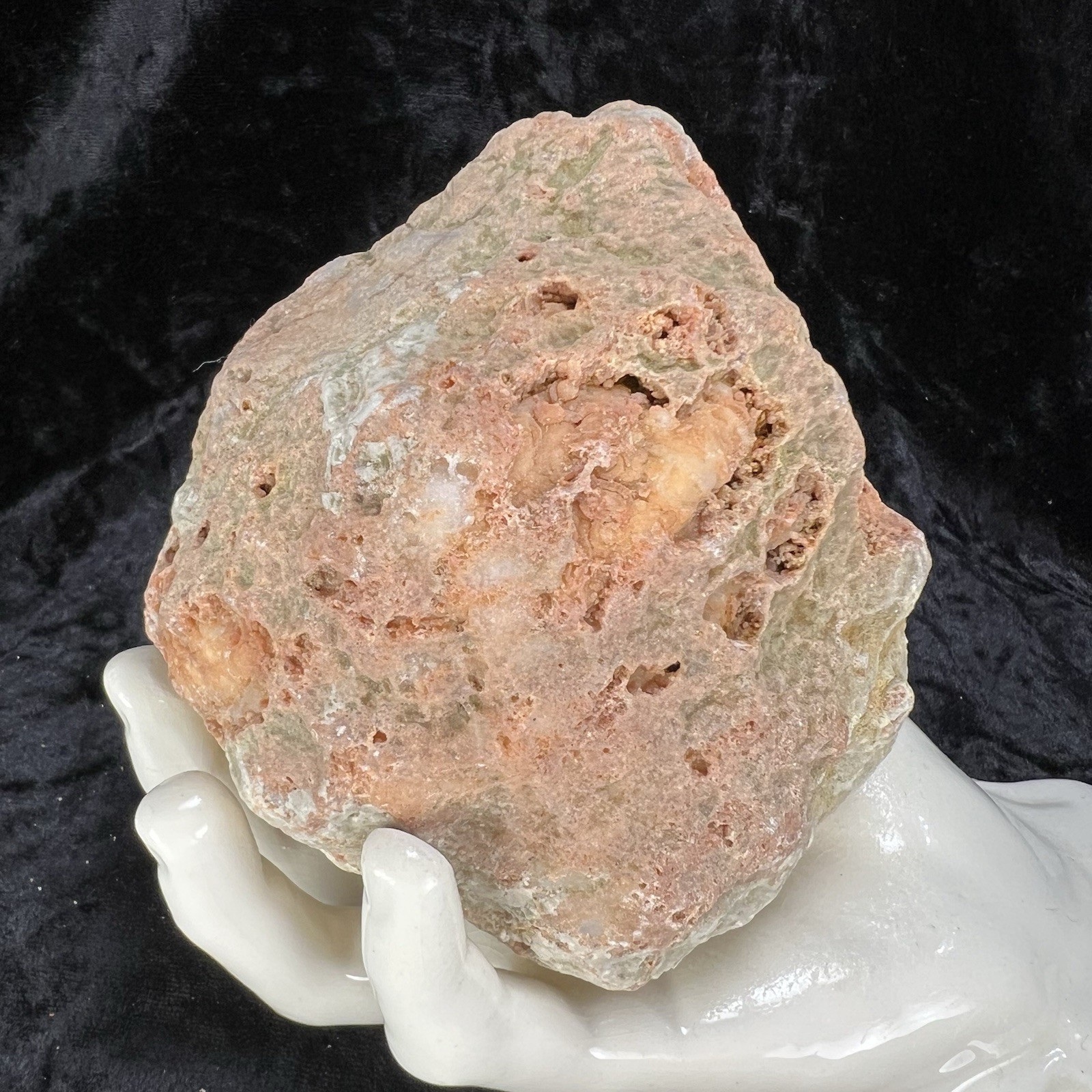 4-1/3″ Red Unopened Geode Agate Crystal Chalcedony Lapidary Solid Quartz Uncut