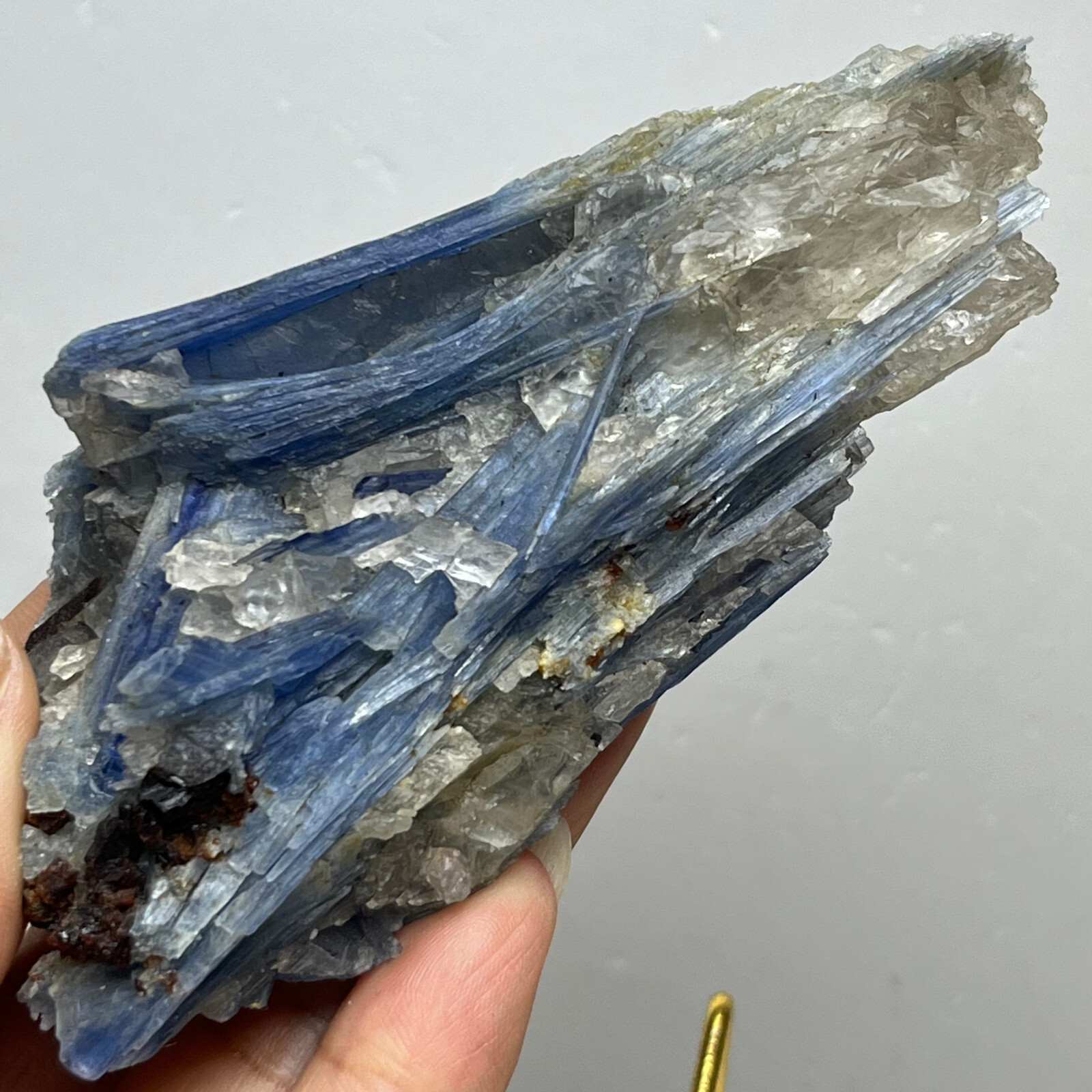 200g New Find Blue Phantom Quartz Crystal Cluster Mineral Specimen Healing *20