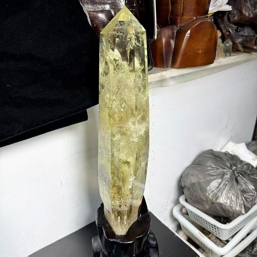 12.0LB Rare Large Natural citrine crystal column quartz crystal energy column