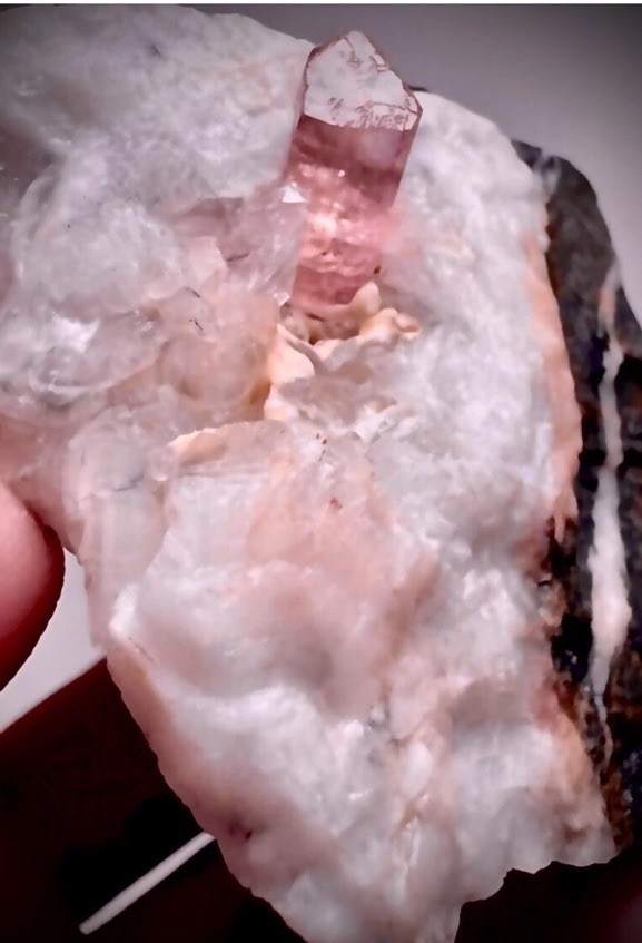 Super Rare Large Magnificent Pink Topaz Crystal Matrix Natural Raw Specemin