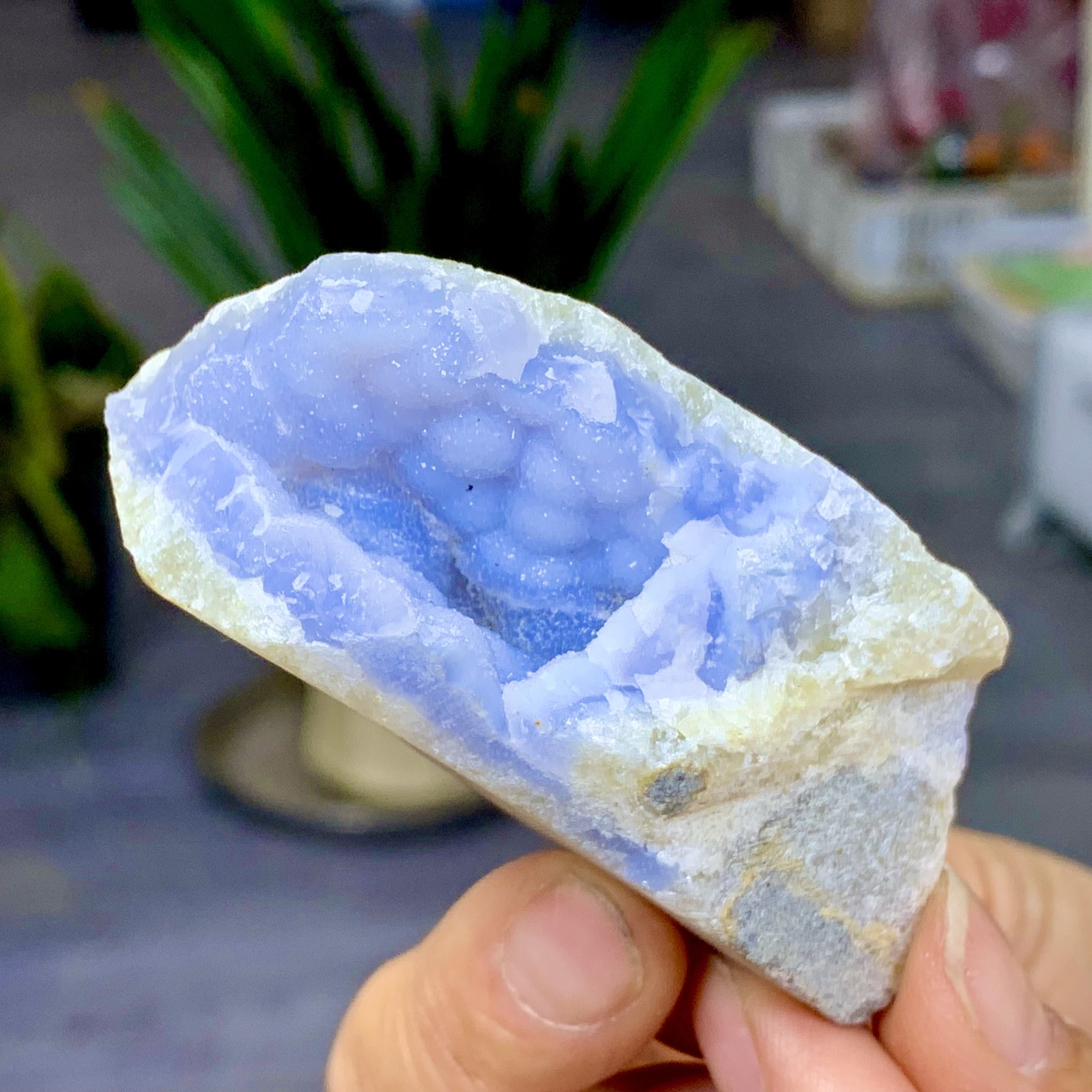 72G Natural blue textured agate specimens Healing