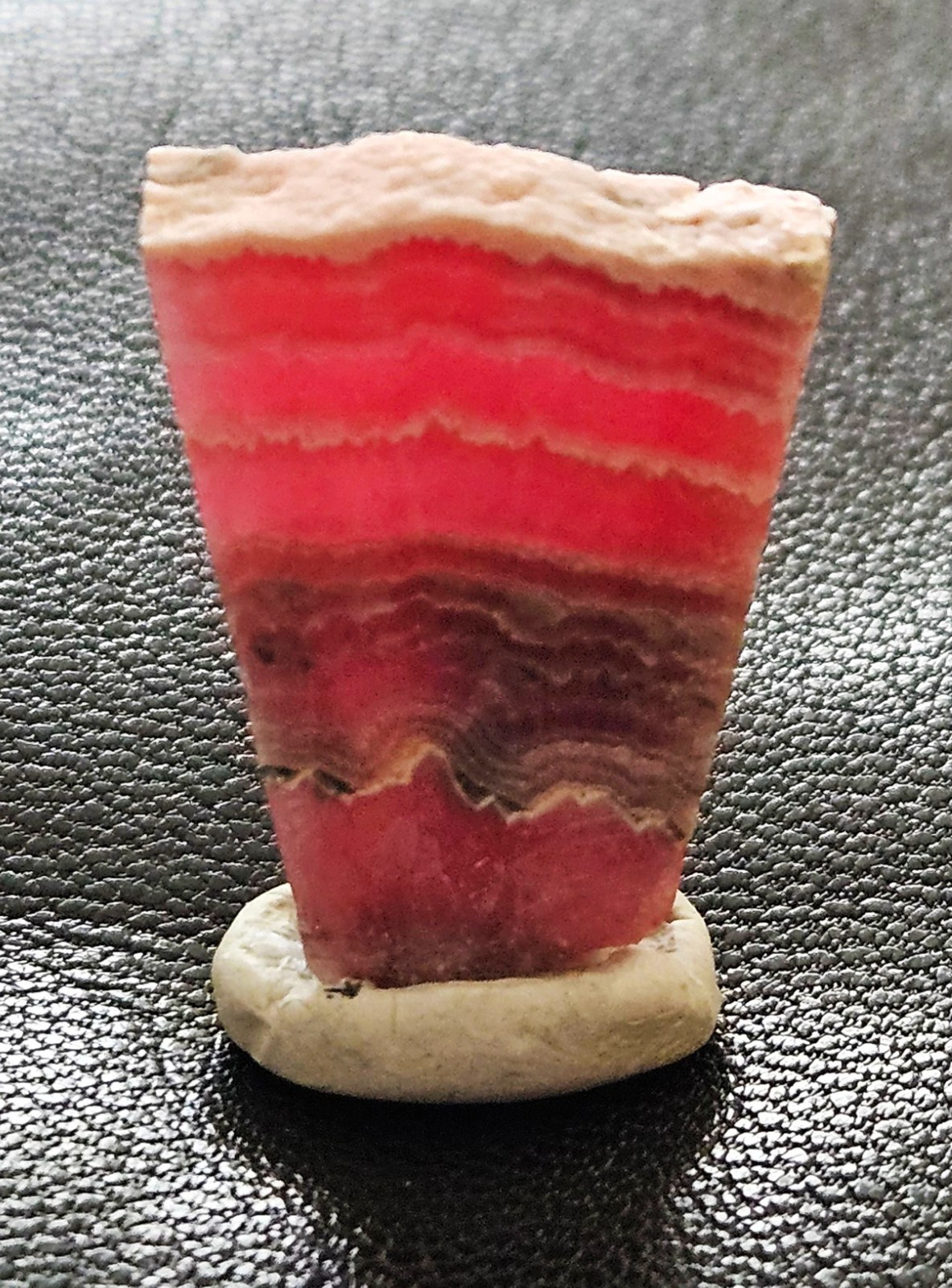 Rhodrochrosite Stalactite “Fan” Slice – Argentina#1