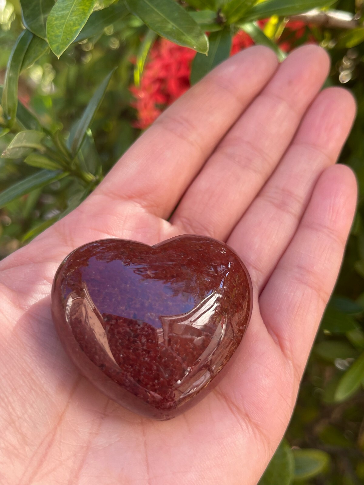Large Strawberry Quartz Heart, 1.75″ Strawberry Quartz /Red Guava Puffy Heart